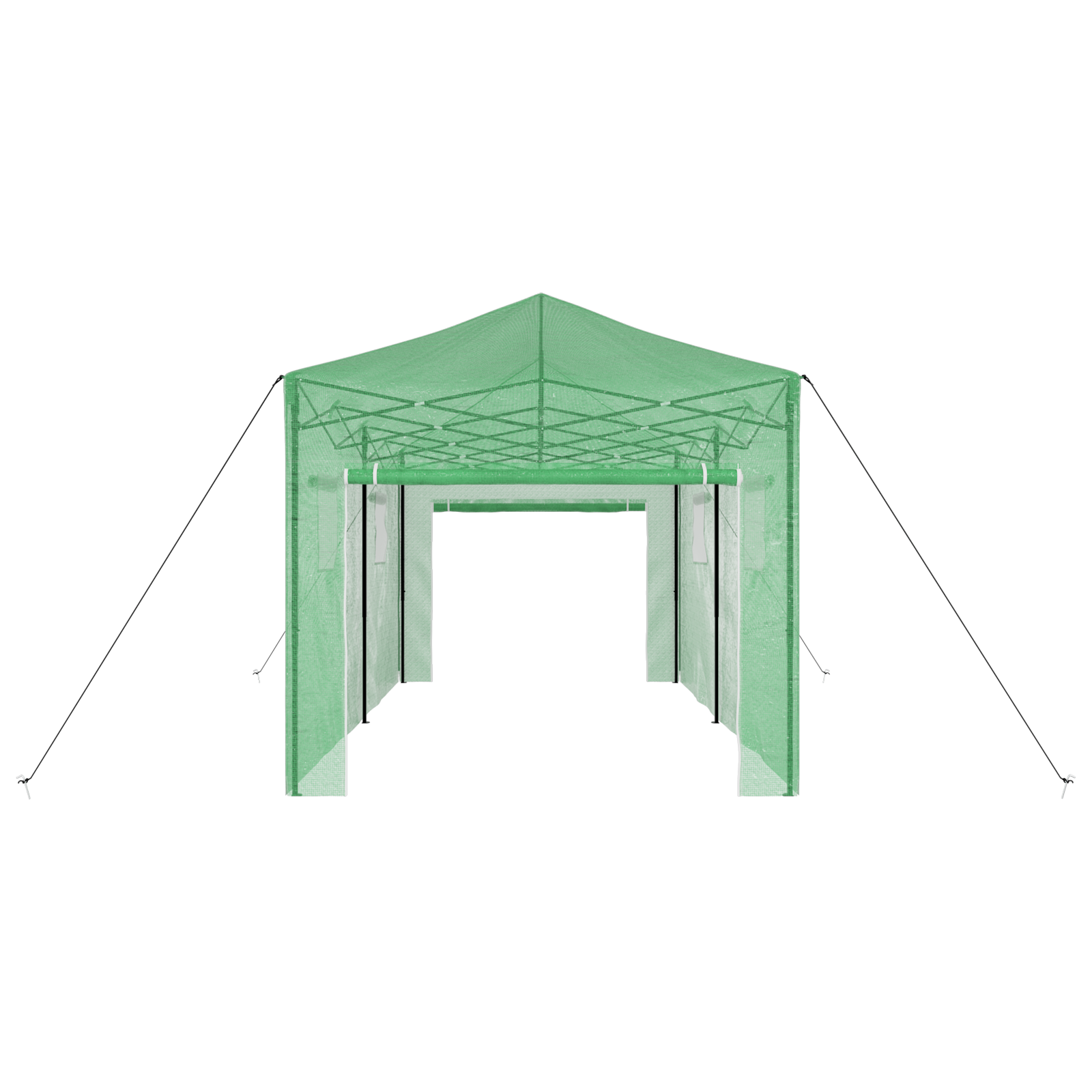 Gehege-Gewächshaus mit Pop-up-Rahmen Grün 580x290x315 cm Stahl - Gartenpflege - Your Garden Eden