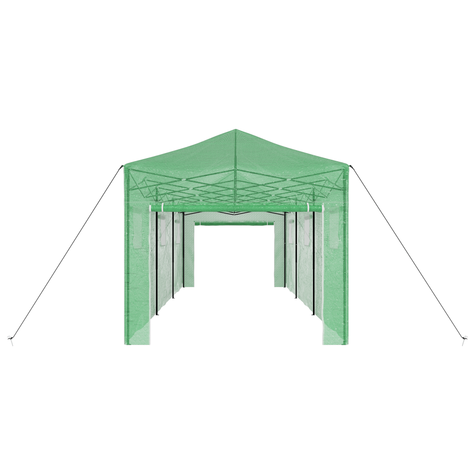 Walk-in Gewächshaus mit Pop-up-Rahmen Grün 870x290x315 cm Stahl - Gartenpflege - Your Garden Eden