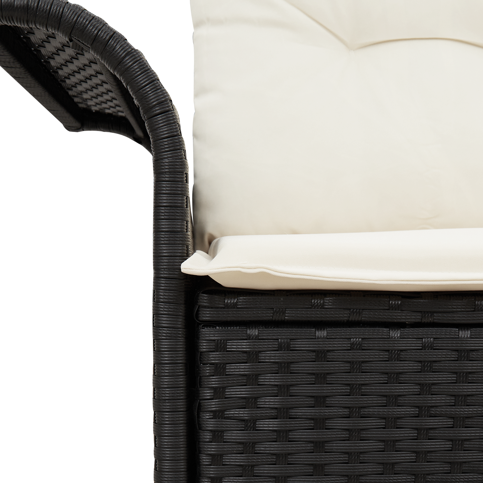 2-Seater Garden Sofa with Storage&Cushions Black Poly Rattan - Image 8