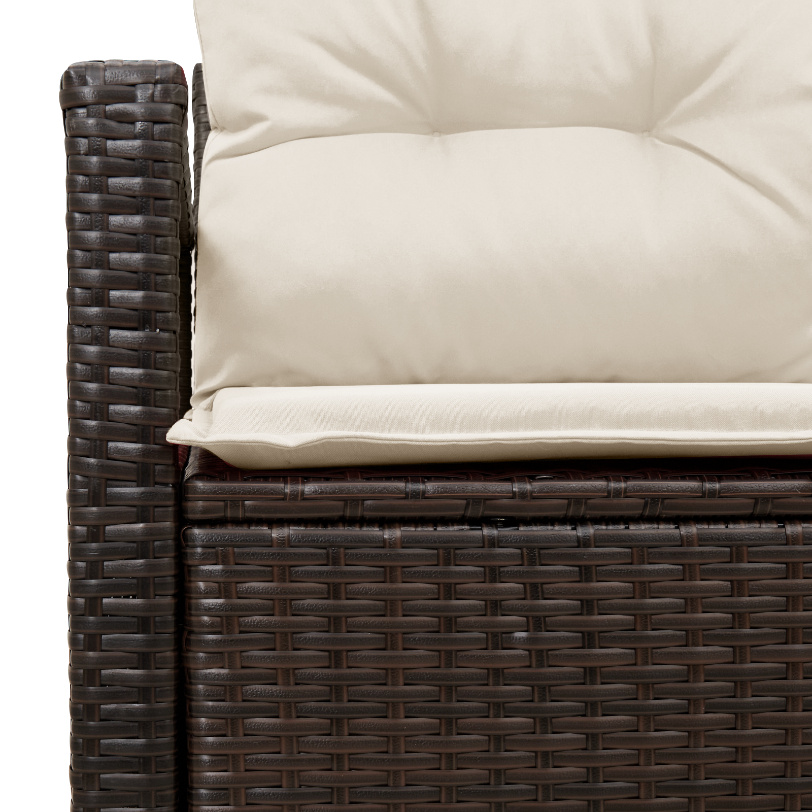 2-Seater Garden Sofa with Storage&Cushions Brown Poly Rattan - Image 8
