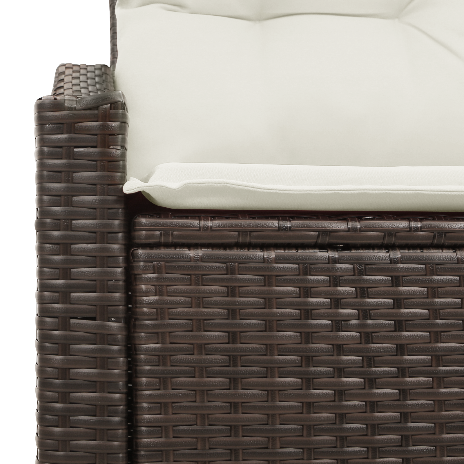 2-Seater Garden Sofa with Storage&Cushions Brown Poly Rattan - Image 7