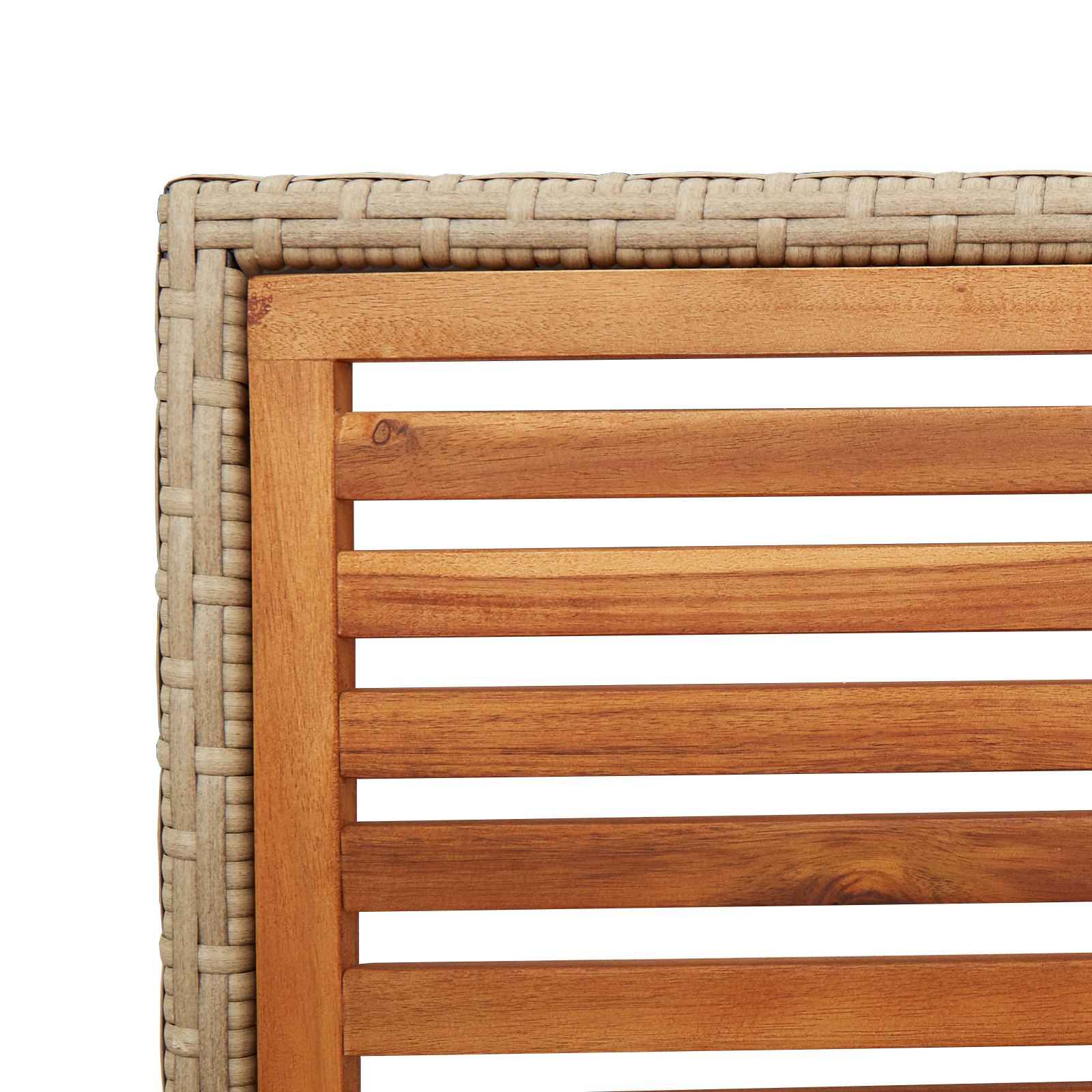 Stacking Garden Chairs with Cushions - Set of 2 in Beige Poly Rattan - Image 8