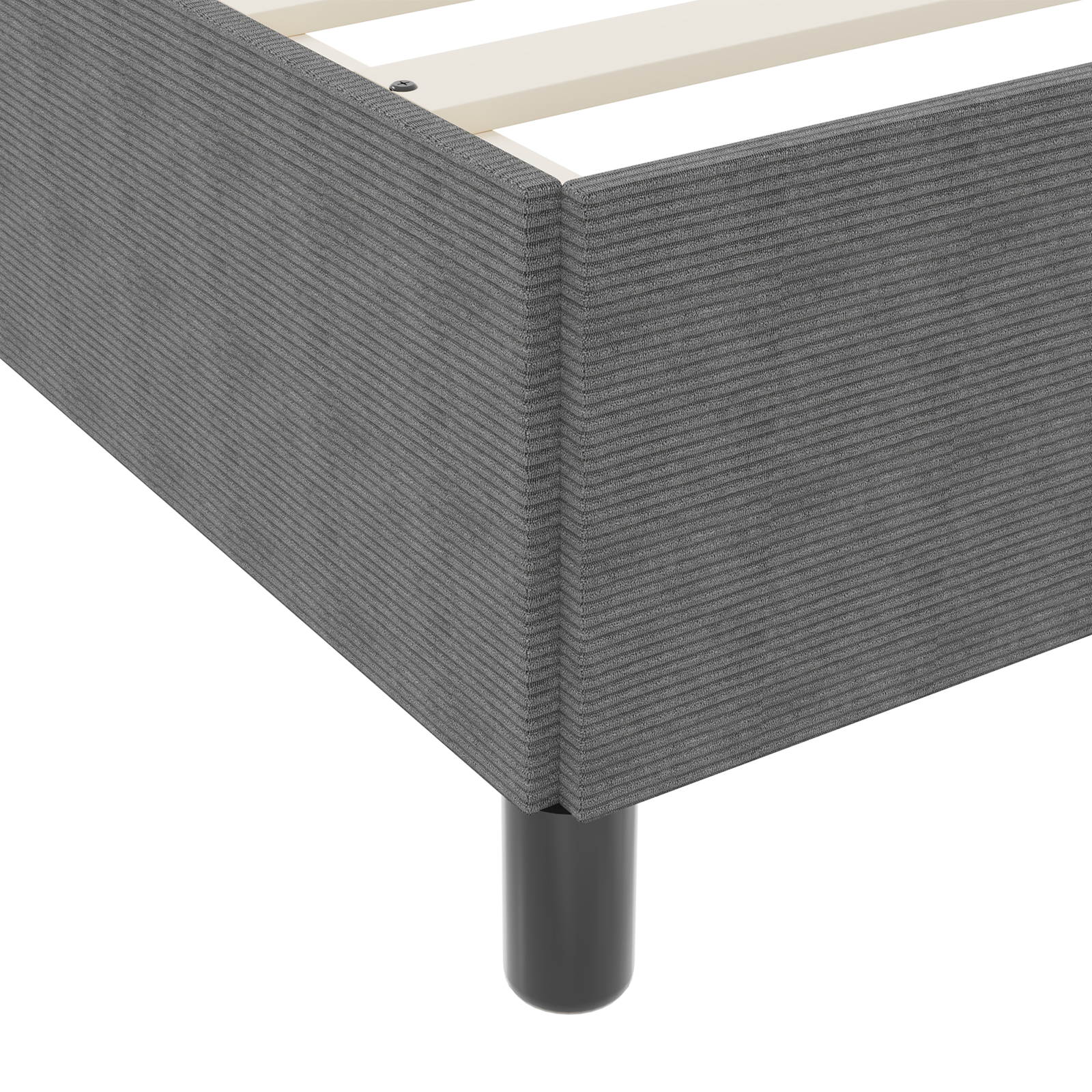 Bed Frame Light Grey 90x190 cm Corduroy Fabric - Image 7