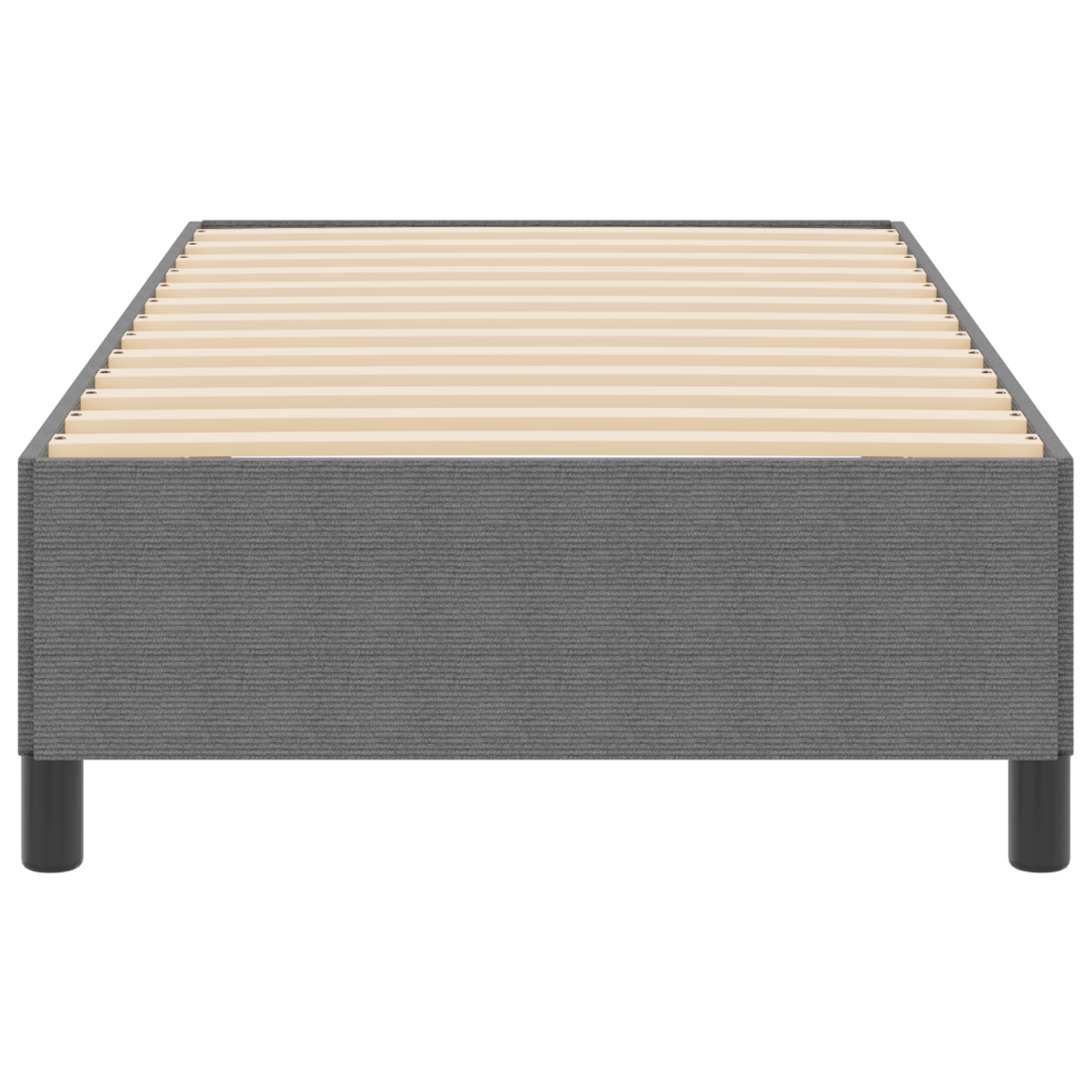 Bed Frame Light Grey 90x190 cm Corduroy Fabric - Image 5