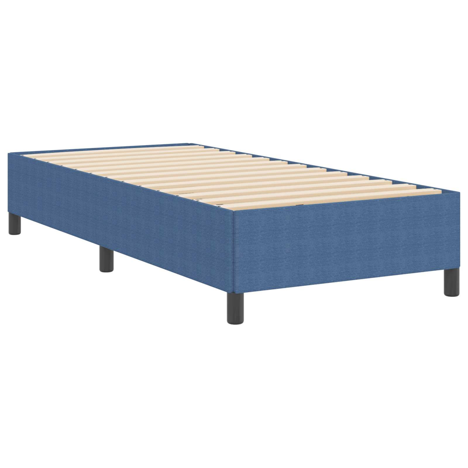 Bed Frame Blue 90x190 cm Corduroy Fabric - Image 7