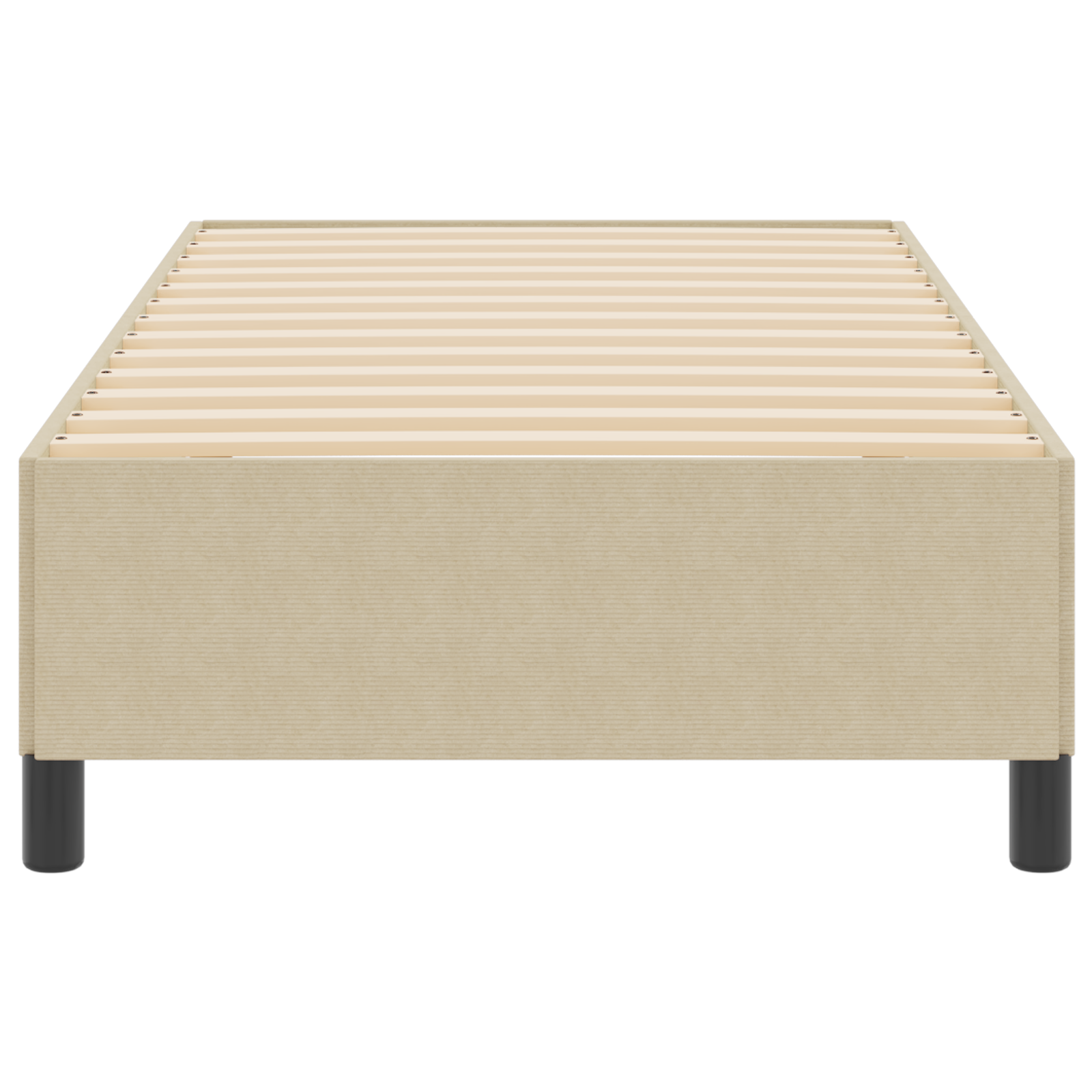 Bed Frame Light Green Grey 90x200 cm Corduroy Fabric - Image 4