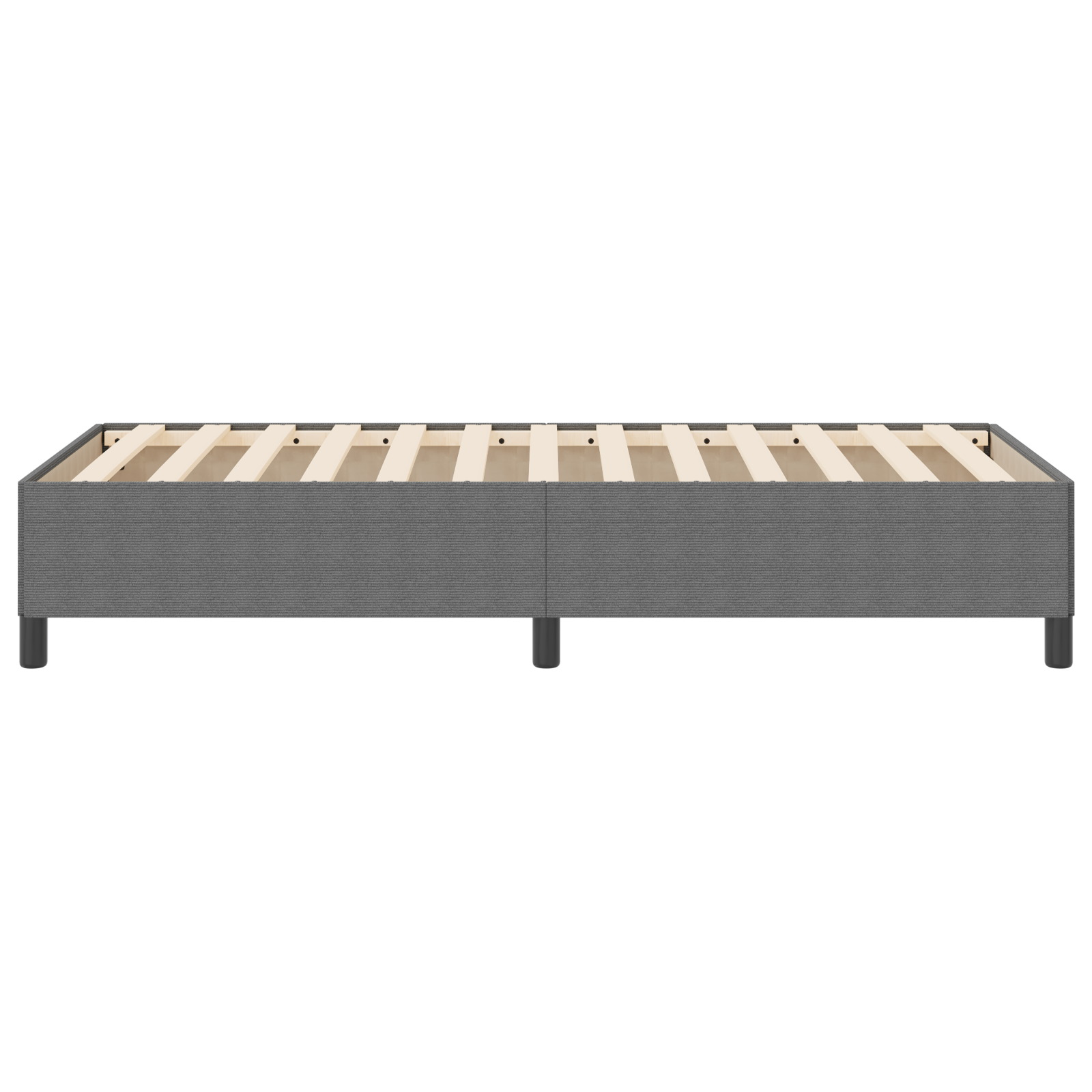 Bed Frame Light Grey 100x200 cm Corduroy Fabric - Image 7