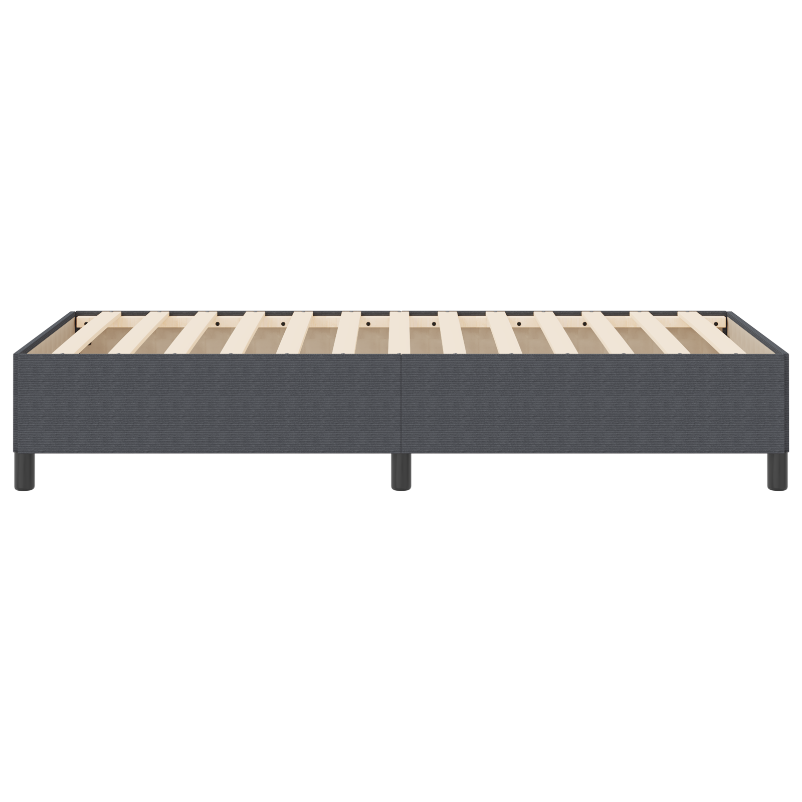 Bed Frame Dark Grey 100x200 cm Corduroy Fabric - Image 6