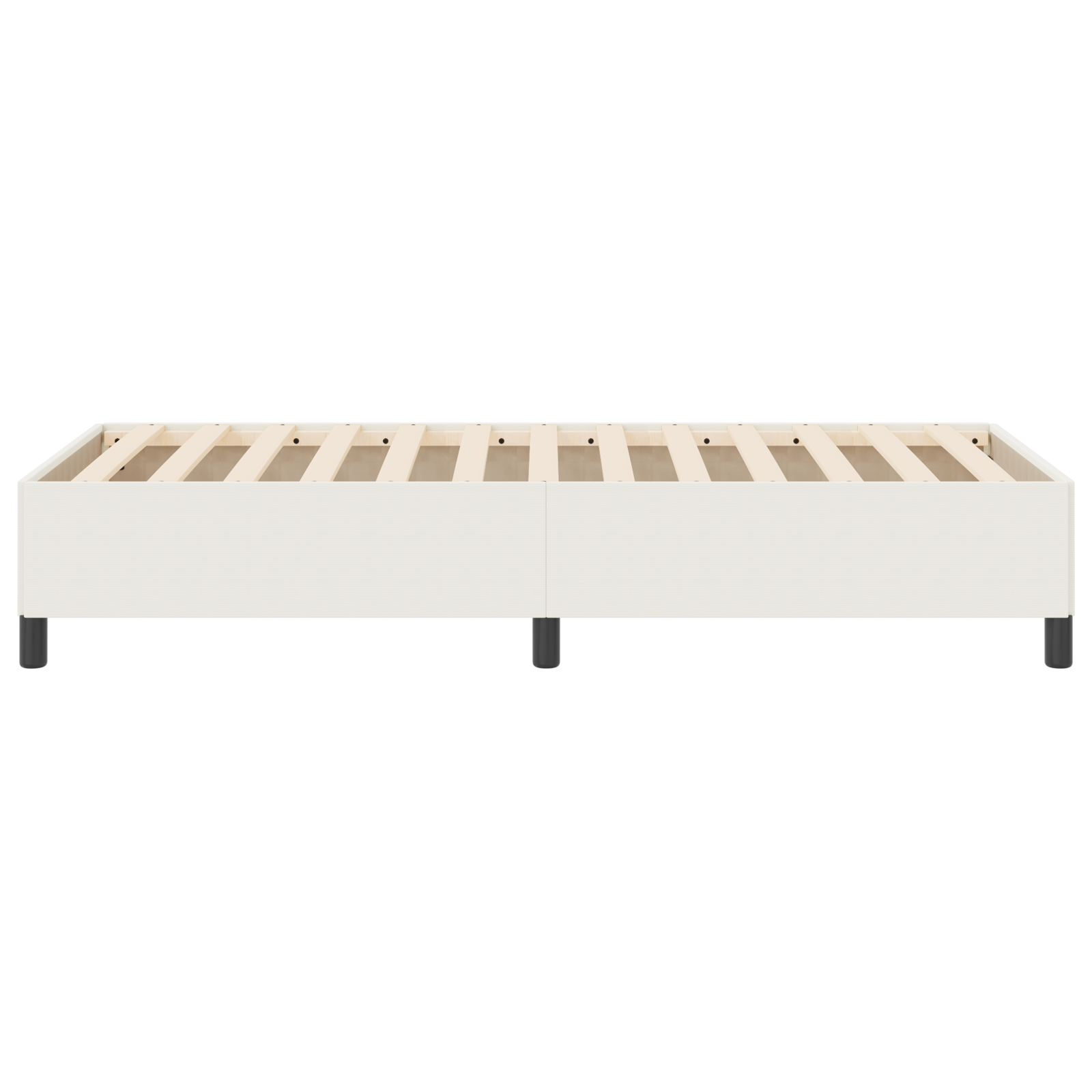 Bed Frame Cream 100x200 cm Corduroy Fabric - Image 7