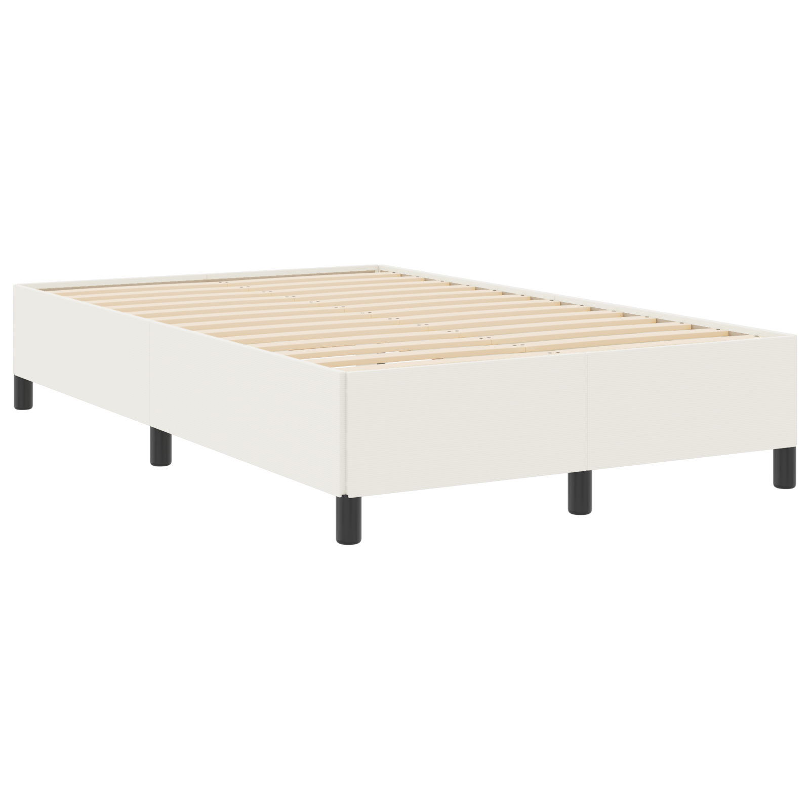 Bed Frame Cream 120x190 cm Corduroy Fabric - Image 3