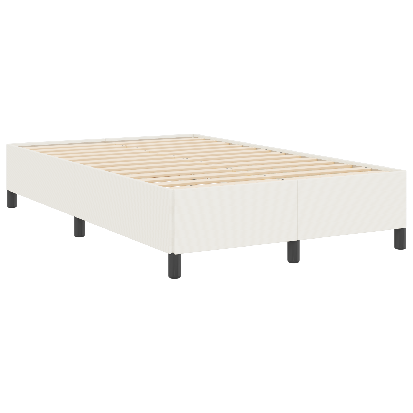 Bed Frame Cream 120x190 cm Corduroy Fabric - Image 5