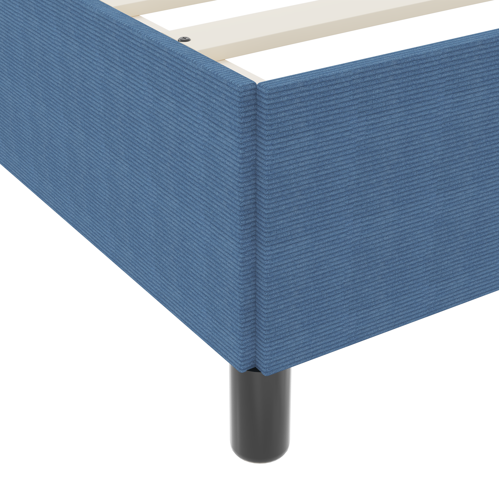 Bed Frame Blue 120x190 cm Corduroy Fabric - Image 8