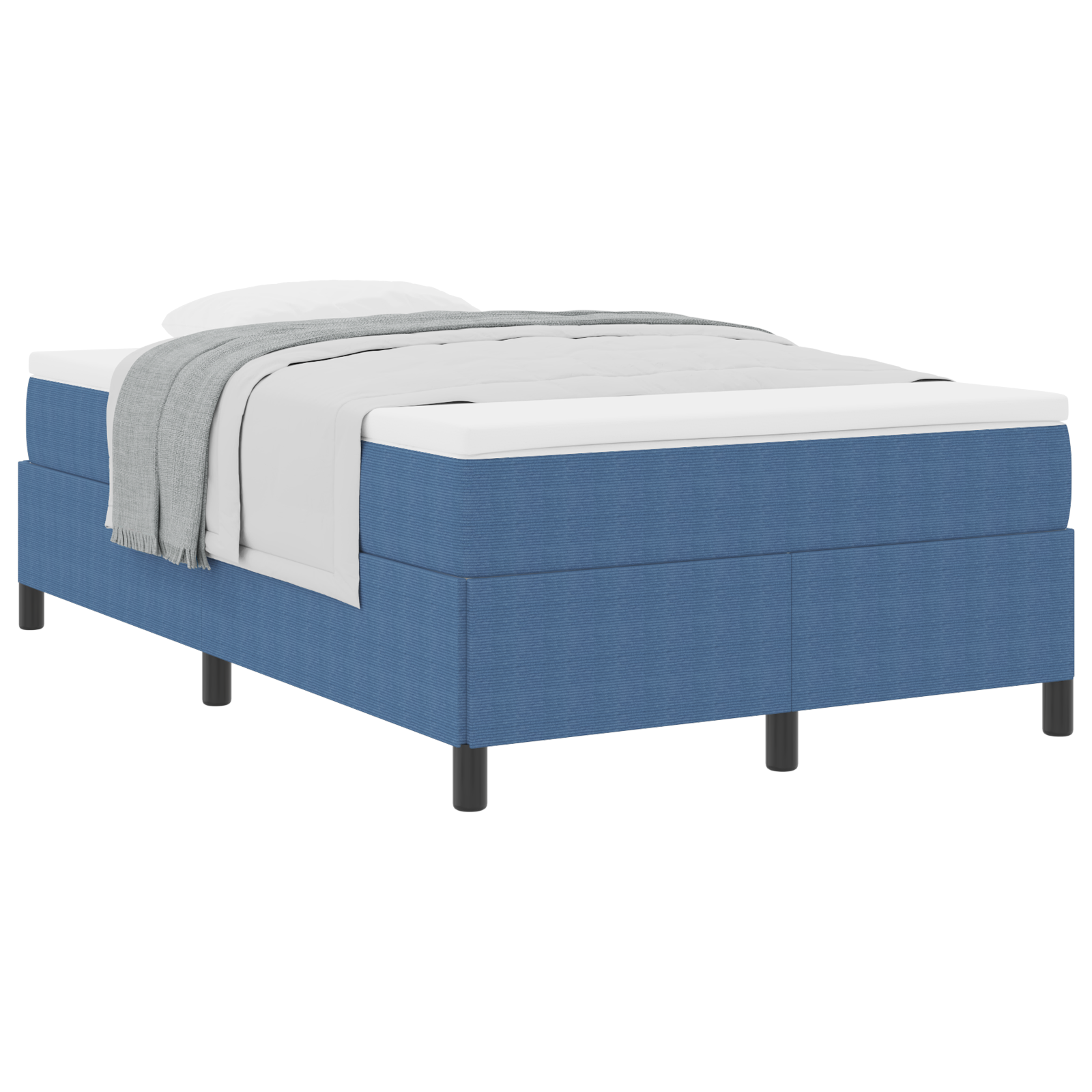 Bed Frame Blue 120x190 cm Corduroy Fabric - Image 2