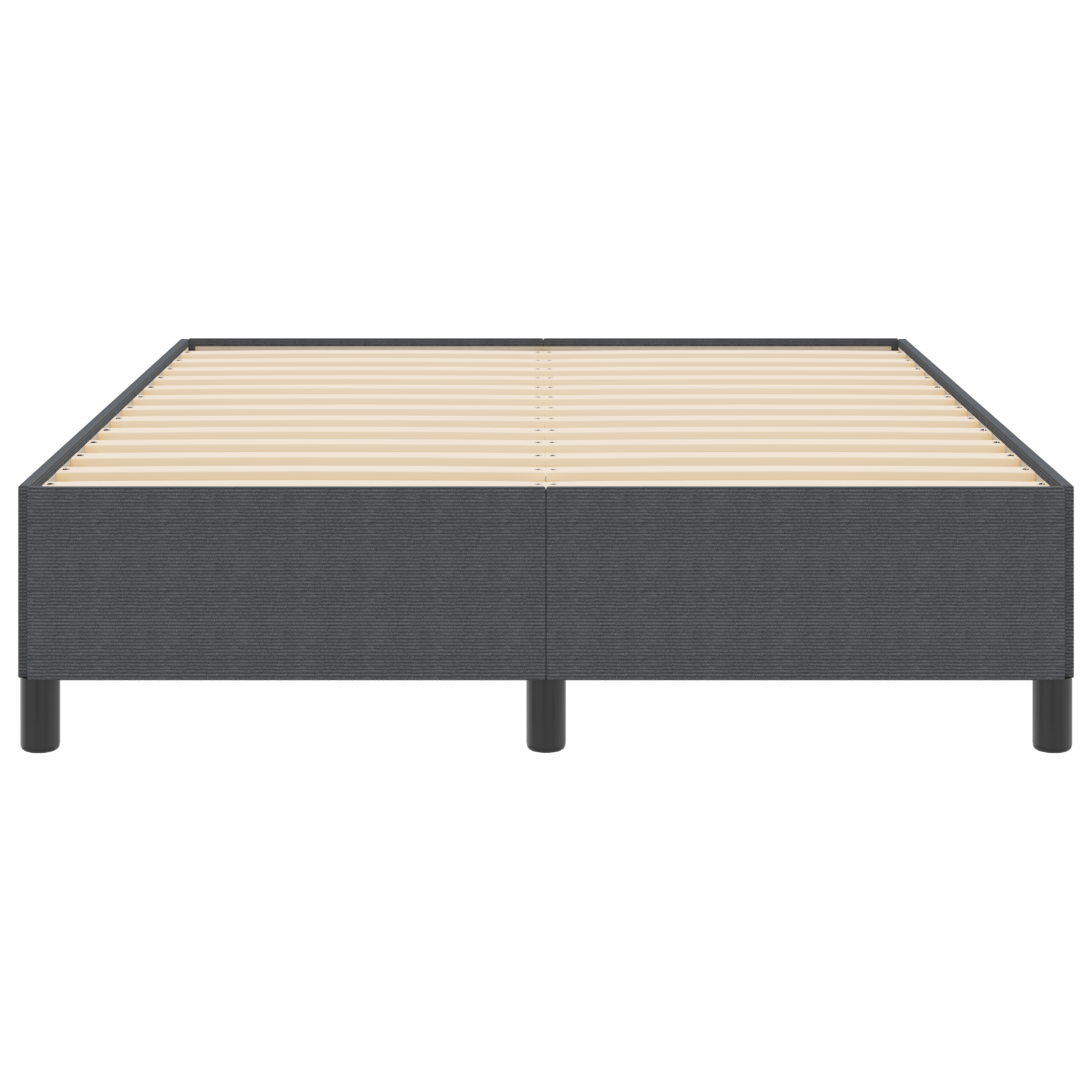 Bed Frame Dark Grey 140x200 cm Corduroy Fabric - Image 6