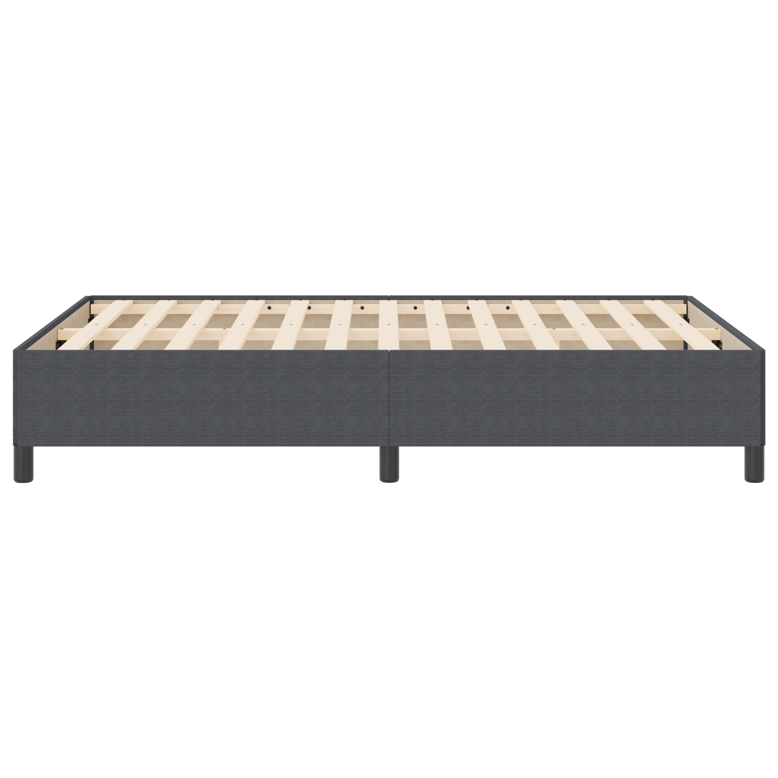 Bed Frame Dark Grey 140x200 cm Corduroy Fabric - Image 7