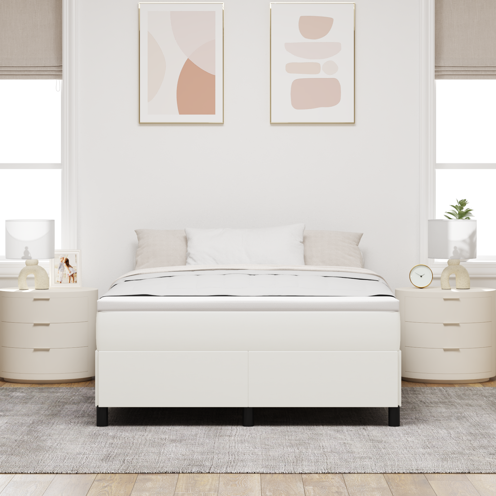 Lovos rėmas Kreminė 160x200 cm Pinigų medžiaga - Image 4