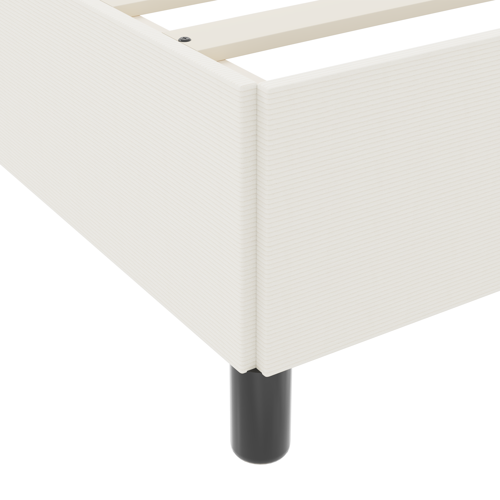 Lovos rėmas Kreminė 200x200 cm Iš džinsinio audinio - Image 6