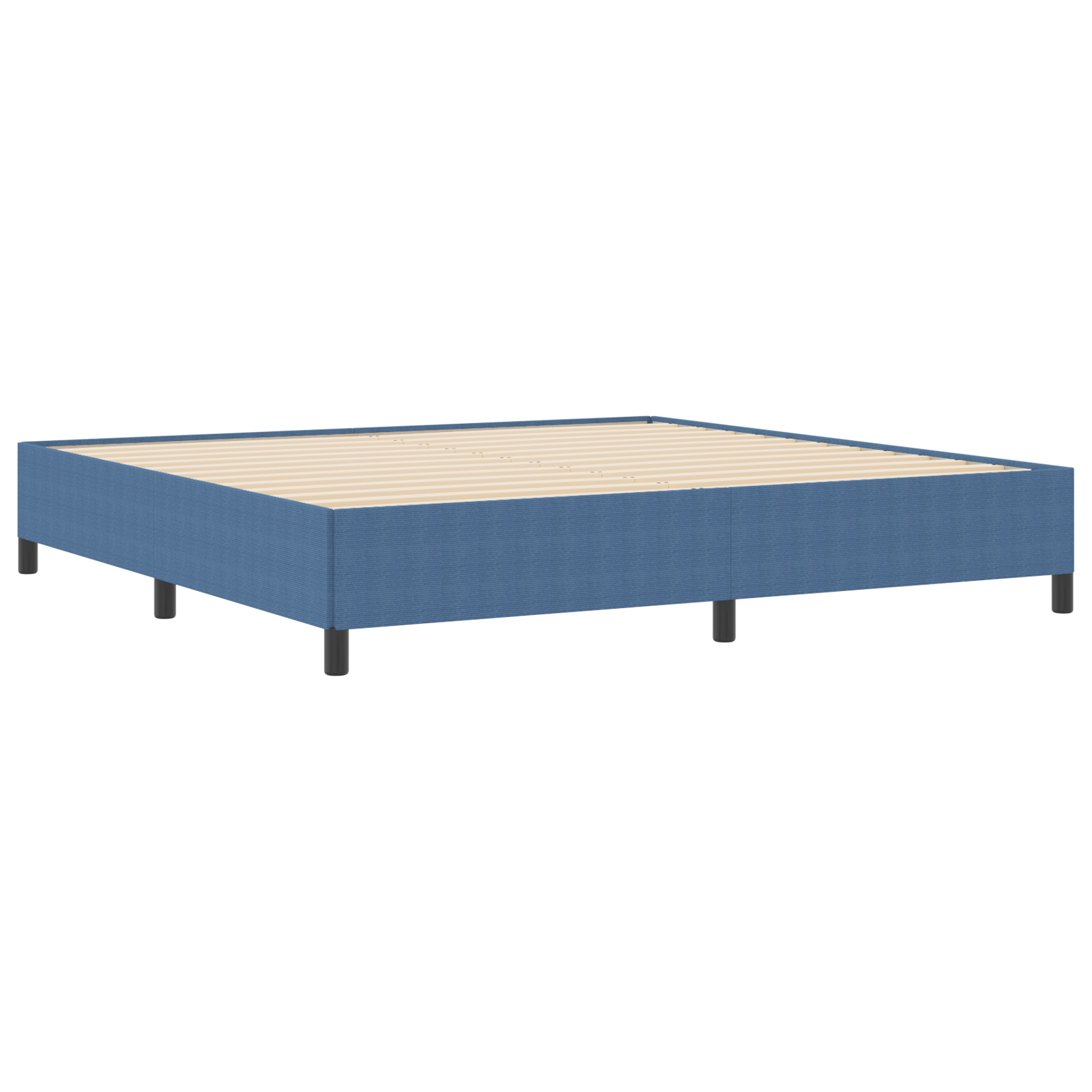 Bed Frame Blue 200x200 cm Corduroy Fabric - Image 3