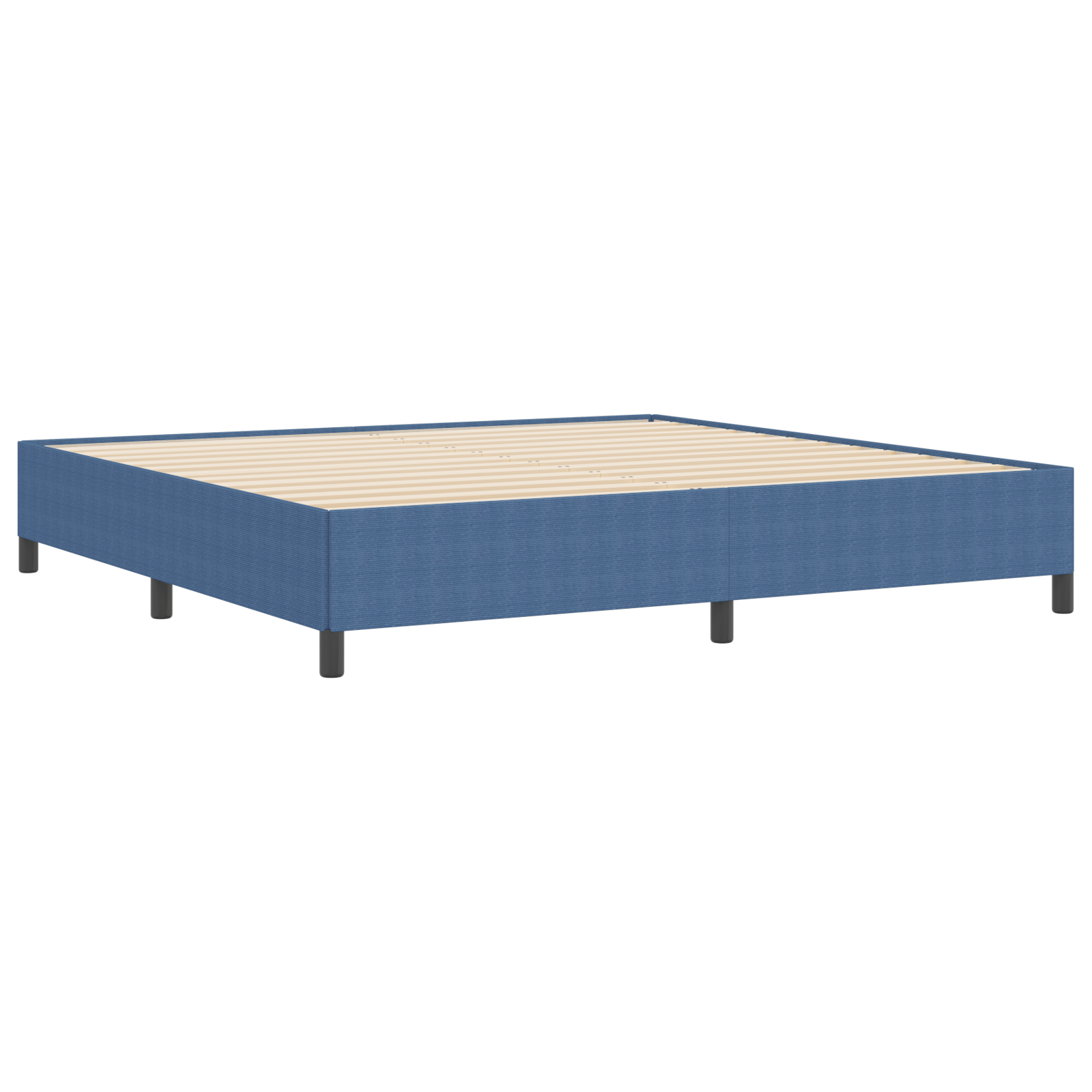Bed Frame Blue 200x200 cm Corduroy Fabric - Image 5