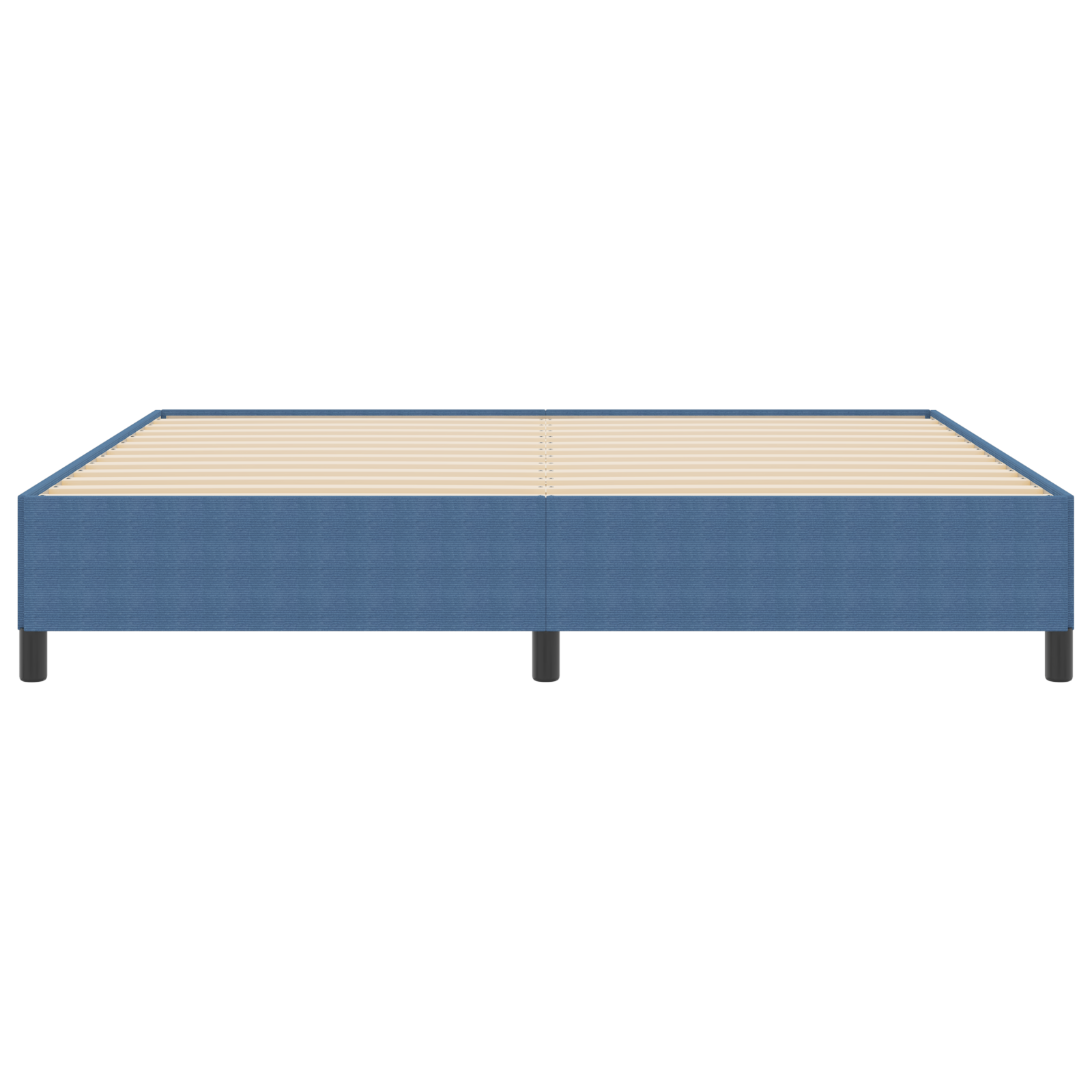 Bed Frame Blue 200x200 cm Corduroy Fabric - Image 6