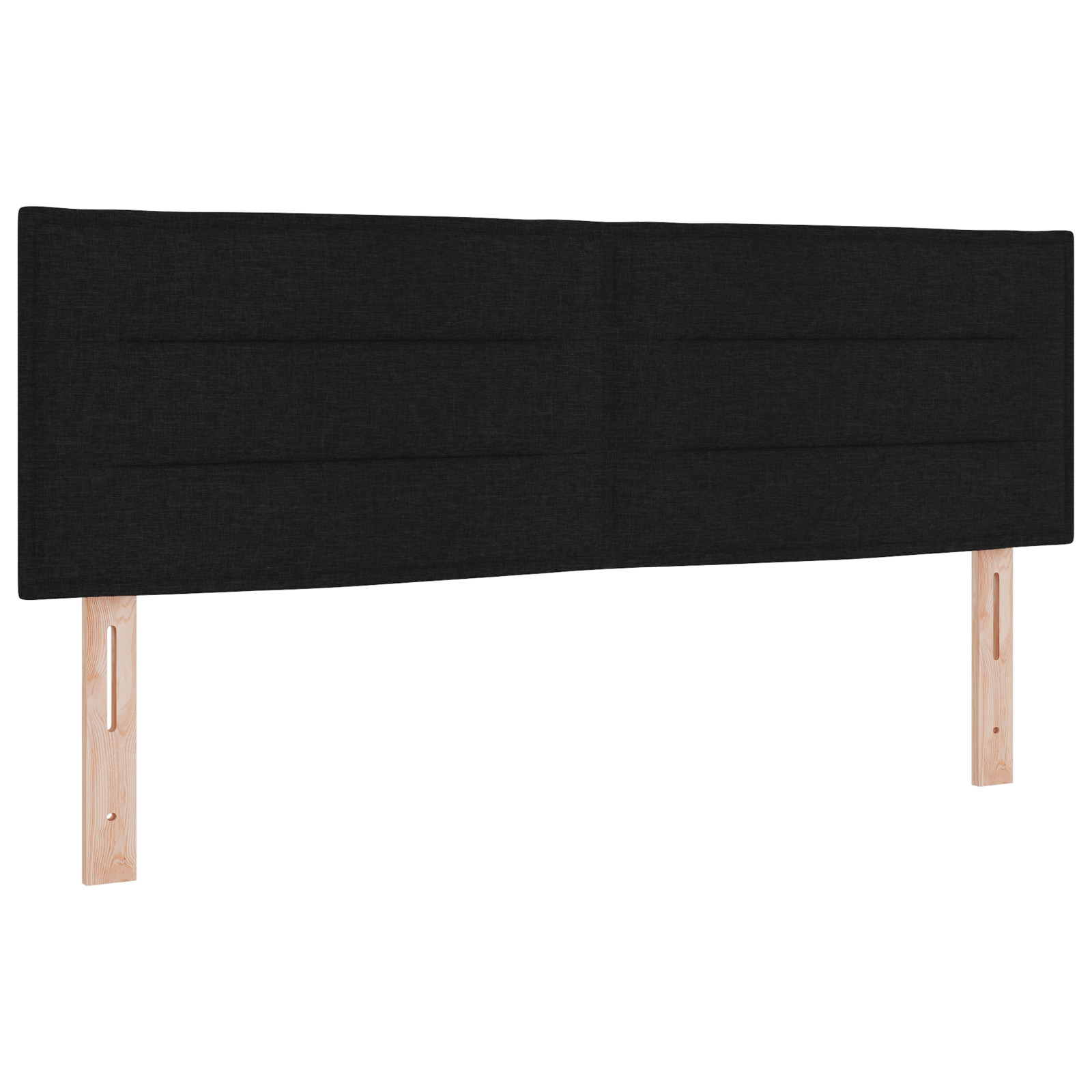 Thumbnail - vidaXL Kopfteil Linien-Design Schwarz 140 cm Stoff