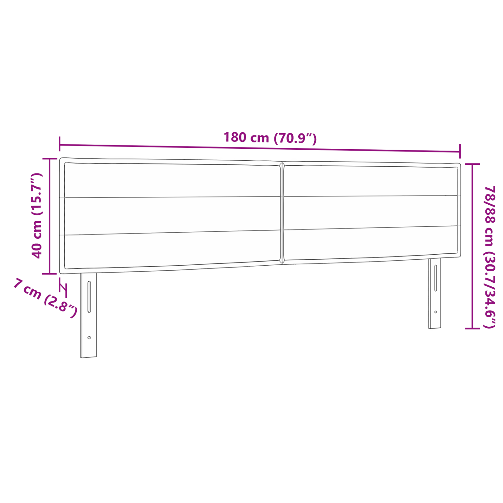 Sengegavl Linjer Design Taupe 180 cm Stof 9 image product%2F42007031%2FP Size 42007031 WBG Size EU%20%281%29 01