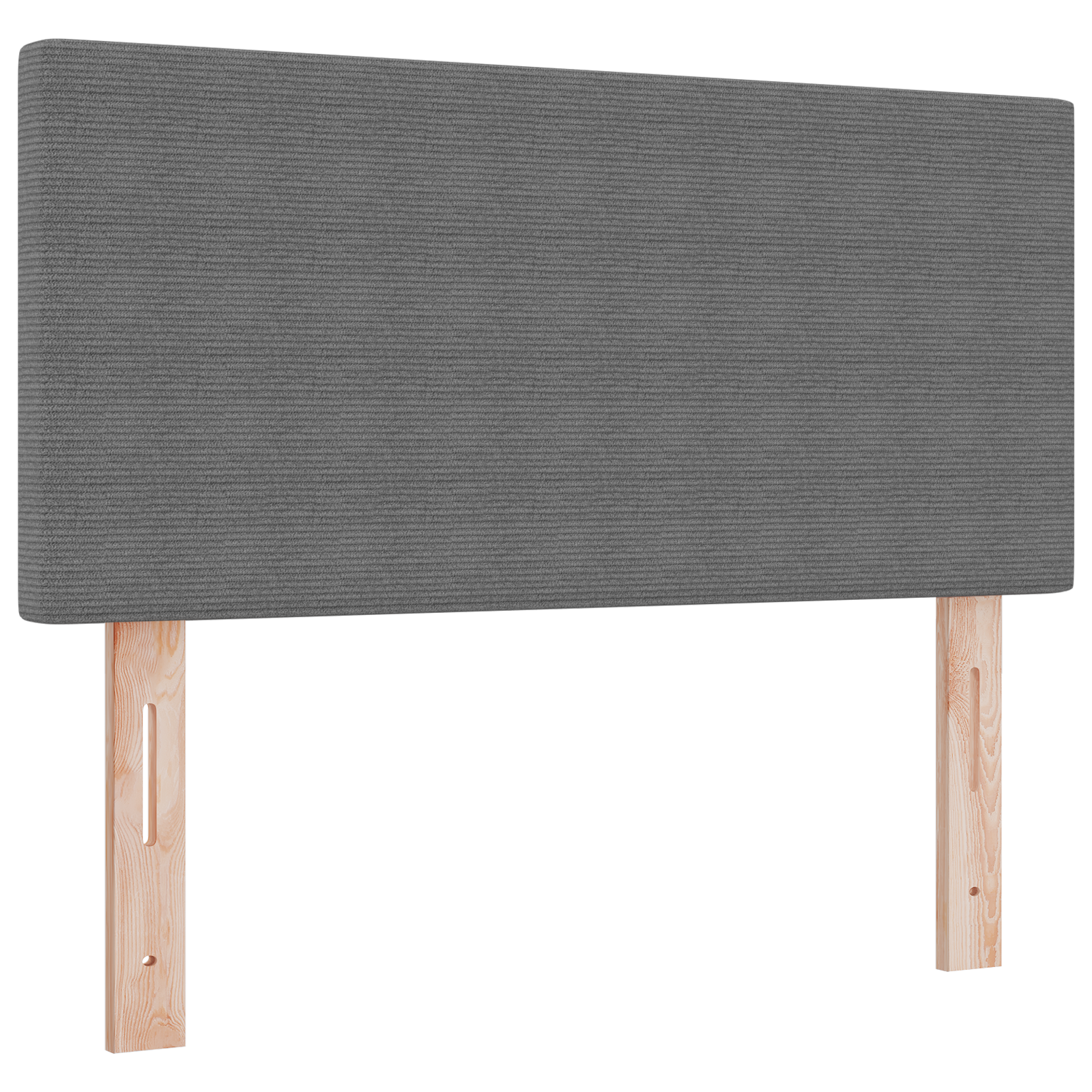Headboard Plain Design Light Grey 80 cm Corduroy Fabric - Image 2