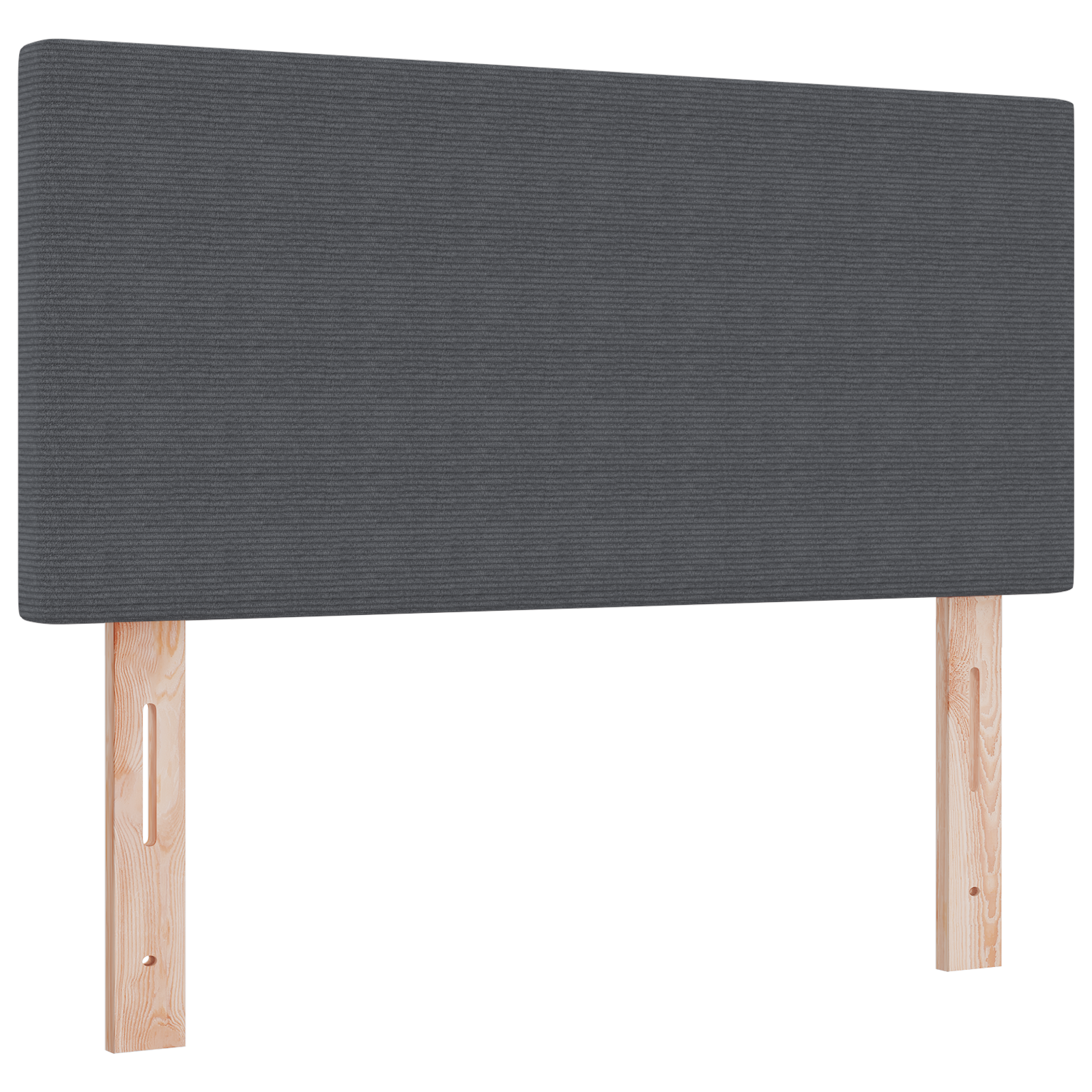 Headboard Plain Design Dark Grey 90 cm Corduroy Fabric - Image 2