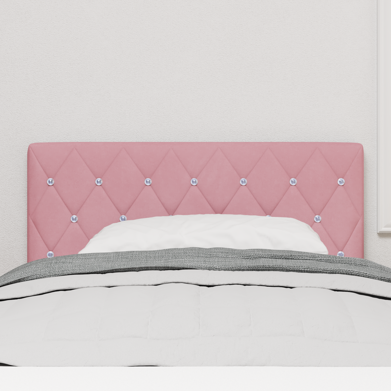 Thumbnail - vidaXL Kopfteil Pink aus Samt mit Kristallknöpfen, 90 cm