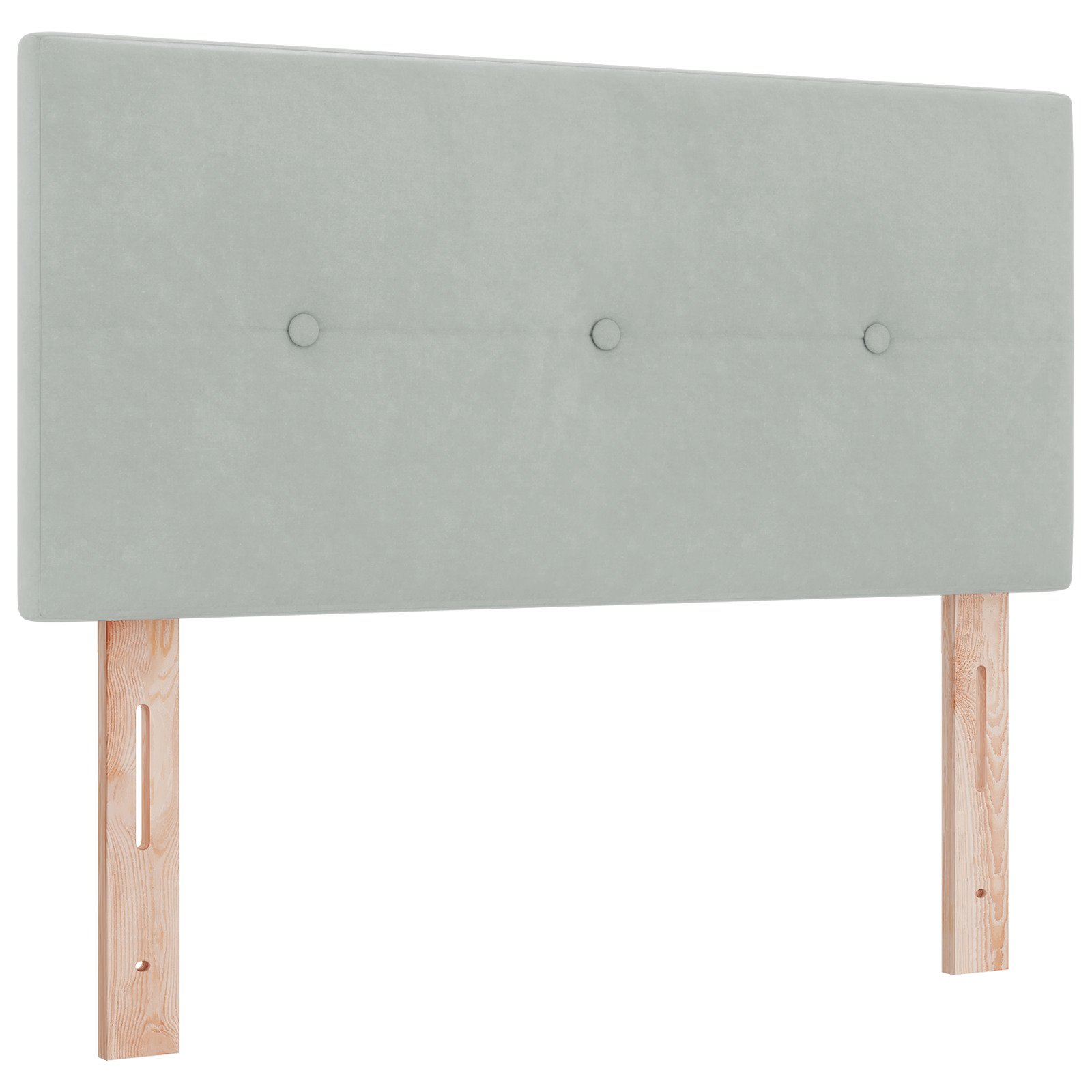 Headboard Button Tufted Light Grey 80 cm Velvet - Image 2