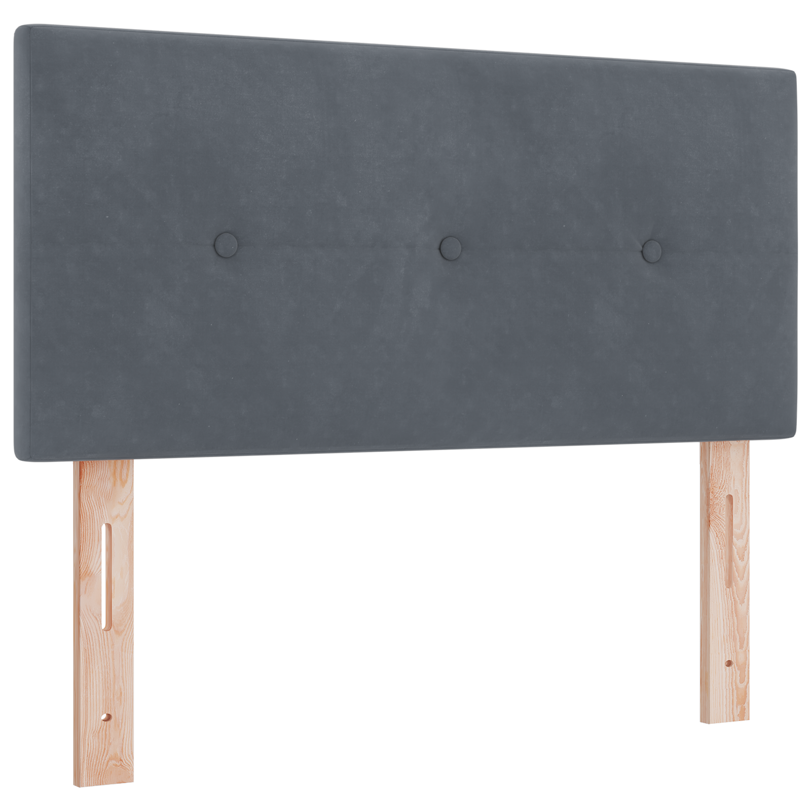Headboard Button Tufted Dark Grey 80 cm Velvet - Image 2
