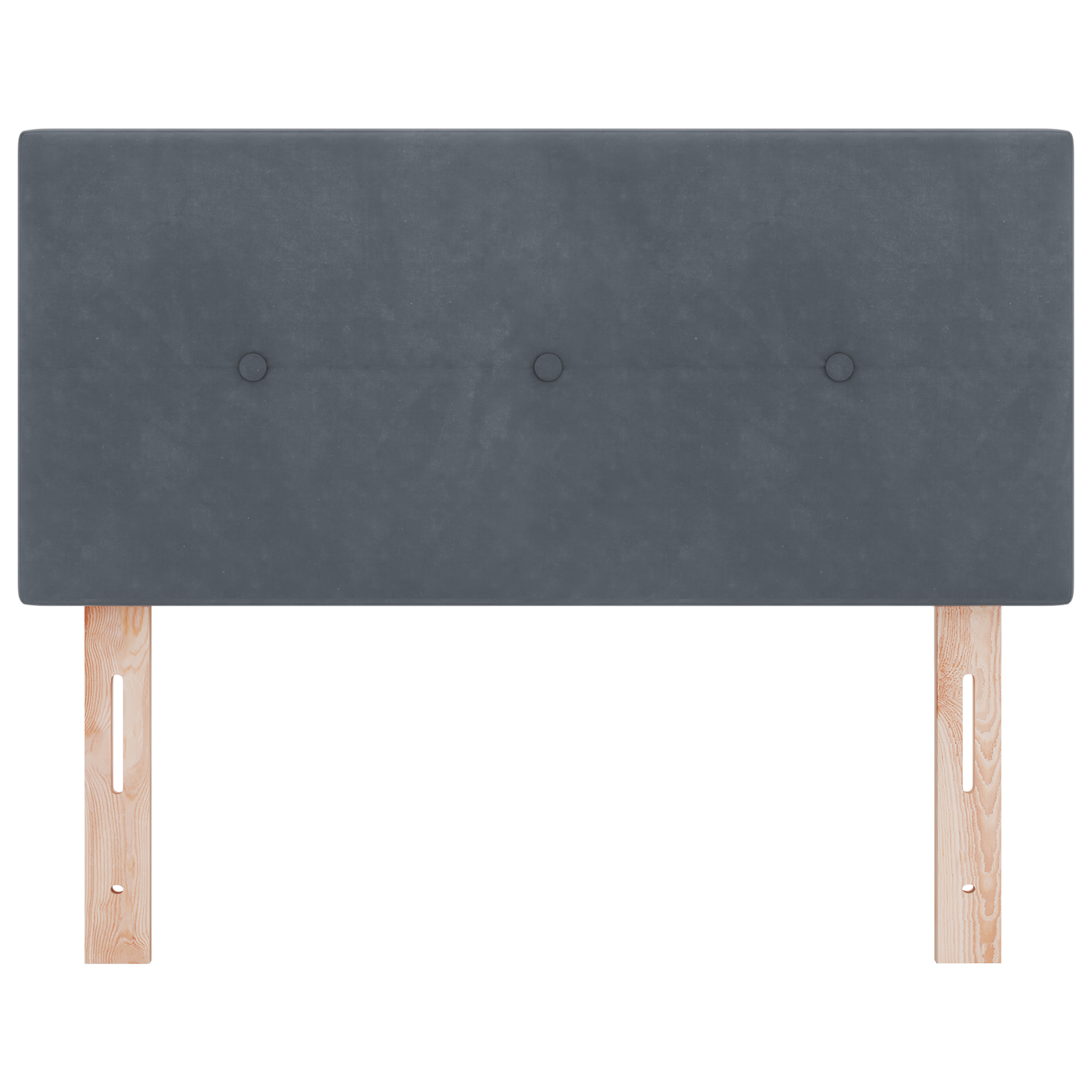 Headboard Button Tufted Dark Grey 80 cm Velvet - Image 4