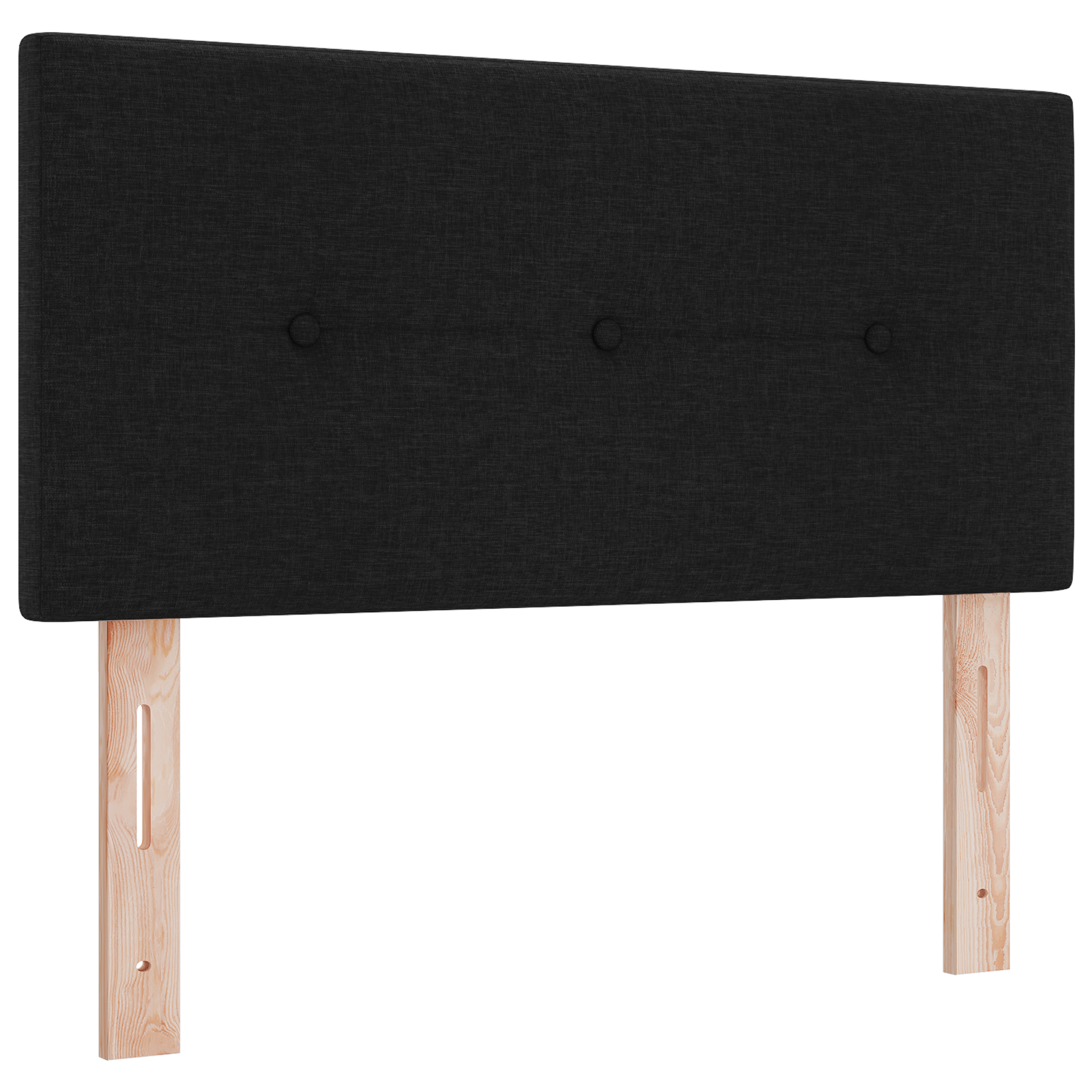 Headboard Button Tufted Black 90 cm Fabric - Image 2