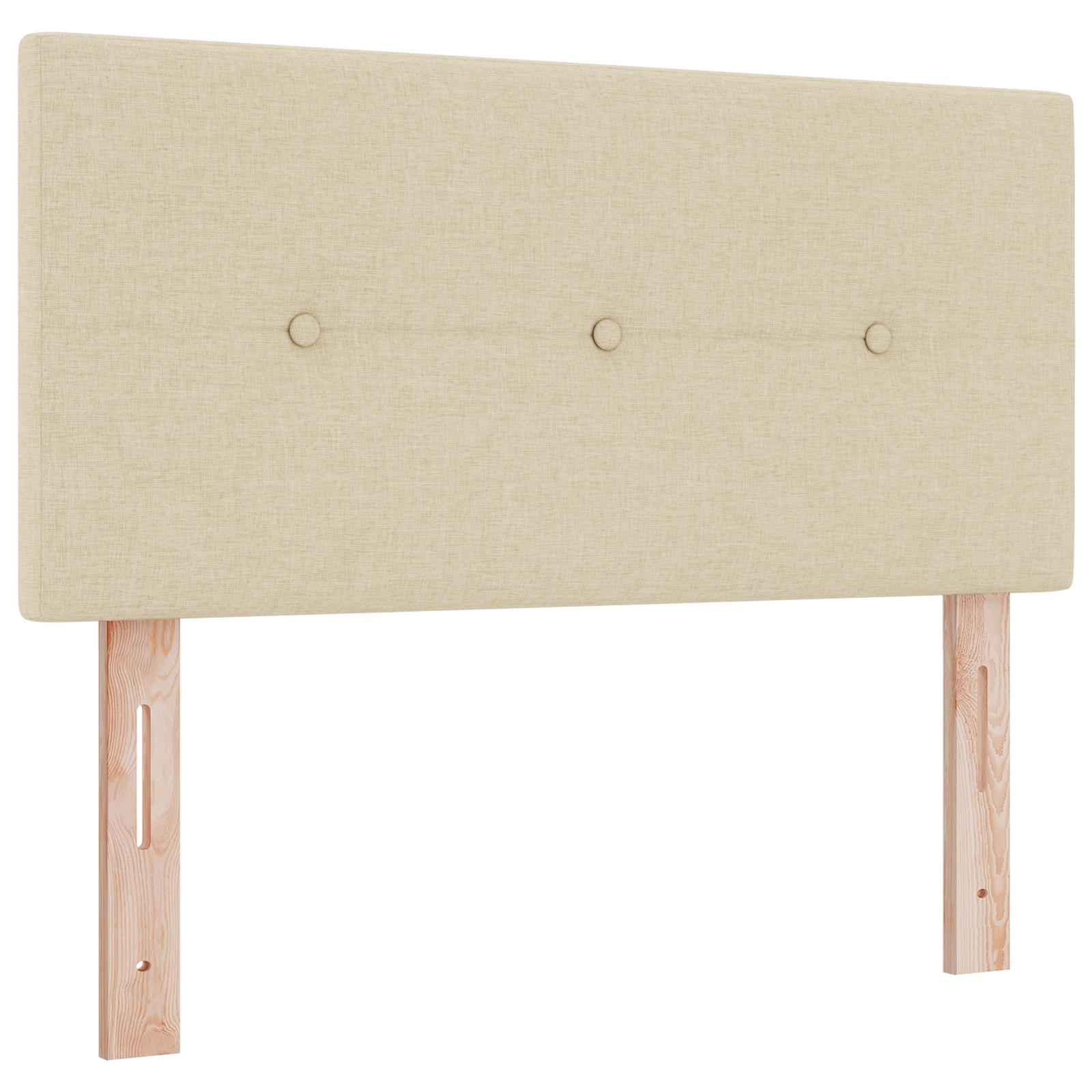 Headboard Button Tufted Cream 90 cm Fabric - Image 2