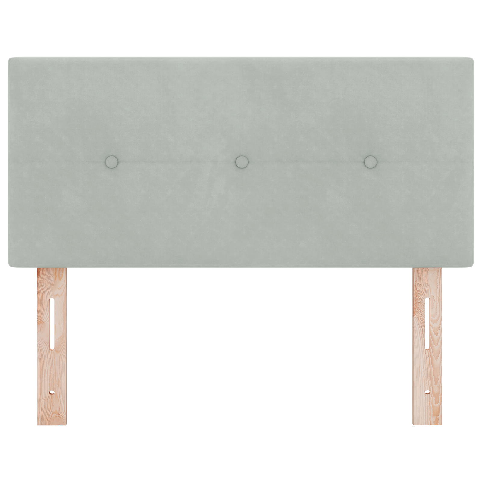 Headboard Button Tufted Light Grey 90 cm Velvet - Image 4