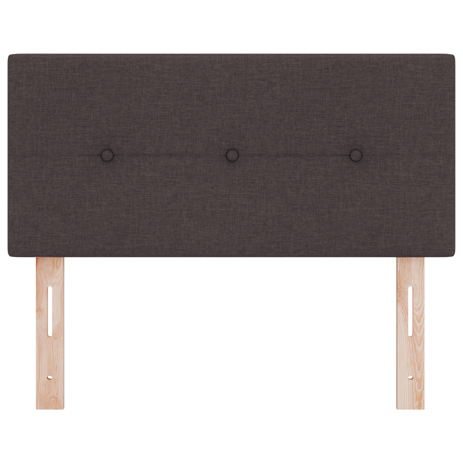 Headboard Button Tufted Dark Brown 100 cm Fabric - Image 4