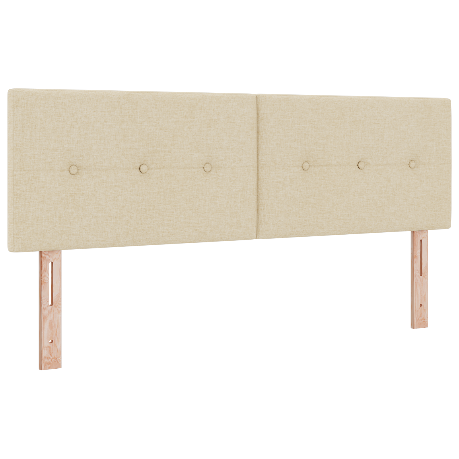 Hovedgærde Med Knapper Cremefarvet 140 cm Stof 2 image product%2F42007155%2FP Image 42007155 WBG Angle Main 01