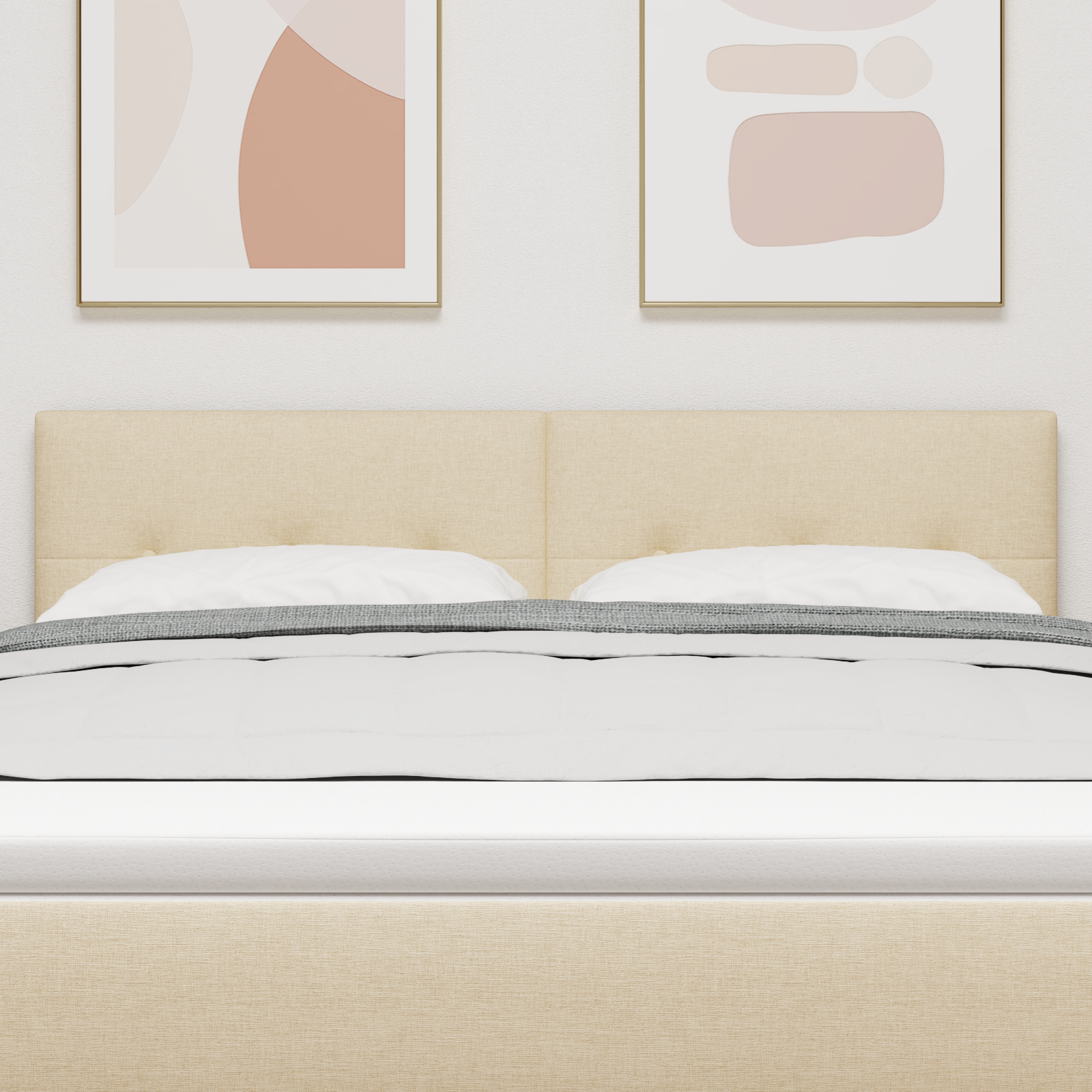 Hovedgærde Med Knapper Cremefarvet 140 cm Stof 3 image product%2F42007155%2FP Mood 42007155 Mood Image%20%282%29 02