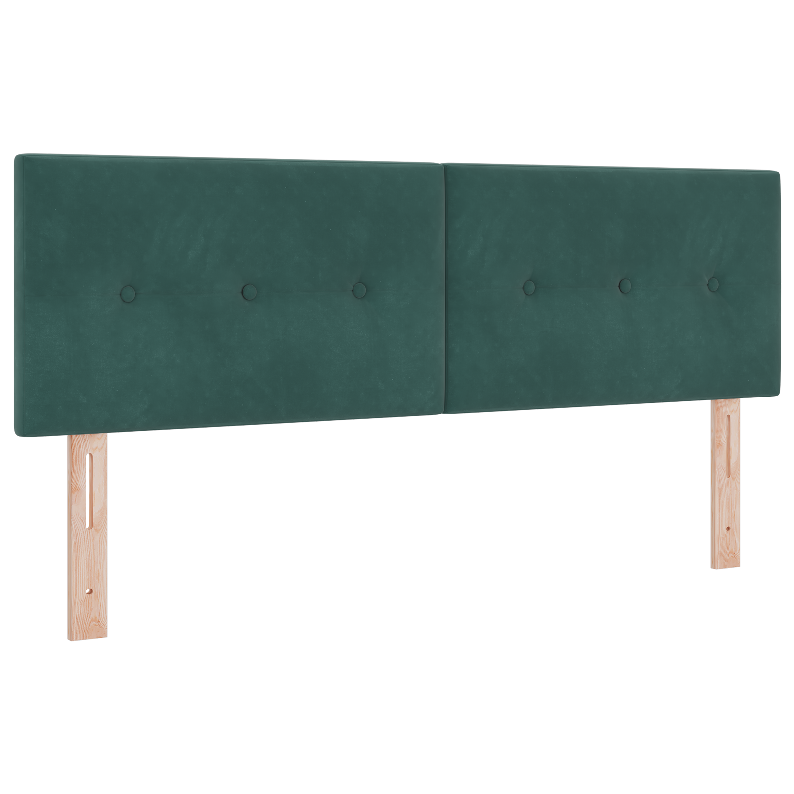 Headboard Button Tufted Dark Green 160 cm Velvet - Image 2