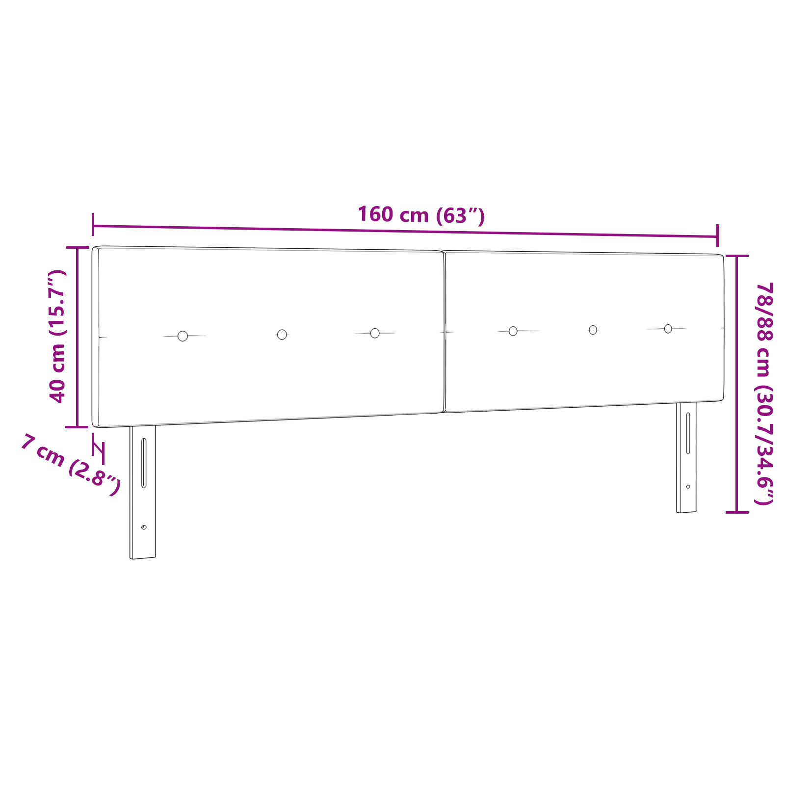 Headboard Button Tufted Dark Green 160 cm Velvet - Image 7