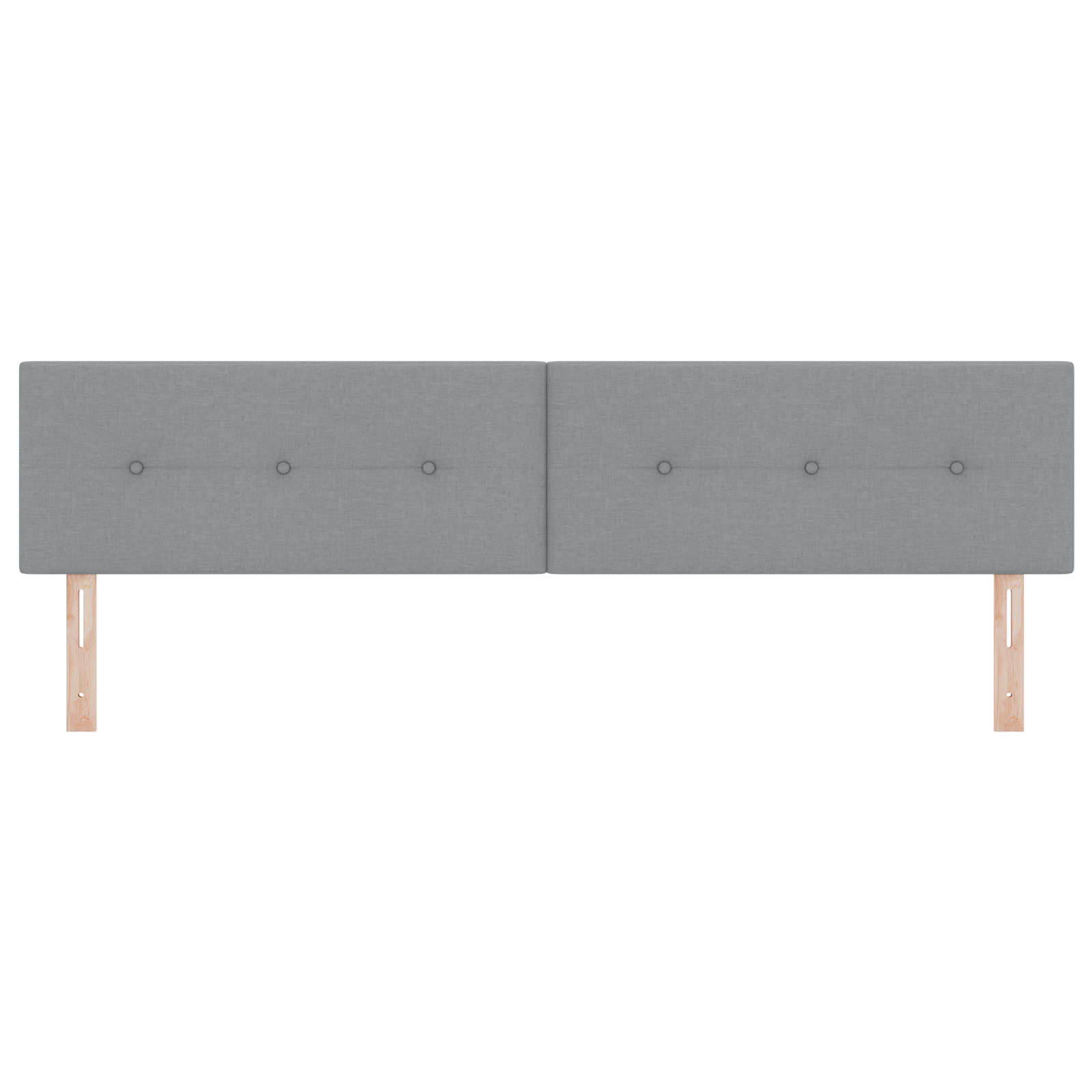 Headboard Button Tufted Light Grey 200 cm Fabric - Image 5