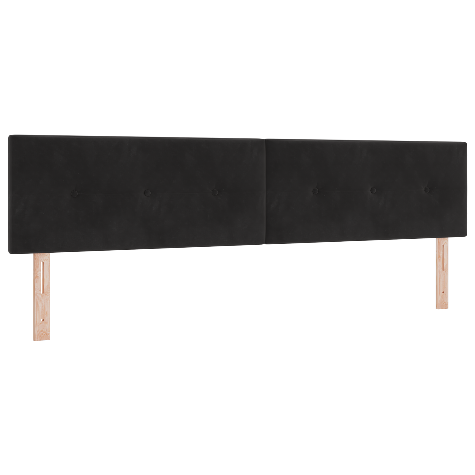 Headboard Button Tufted Black 200 cm Velvet - Image 2