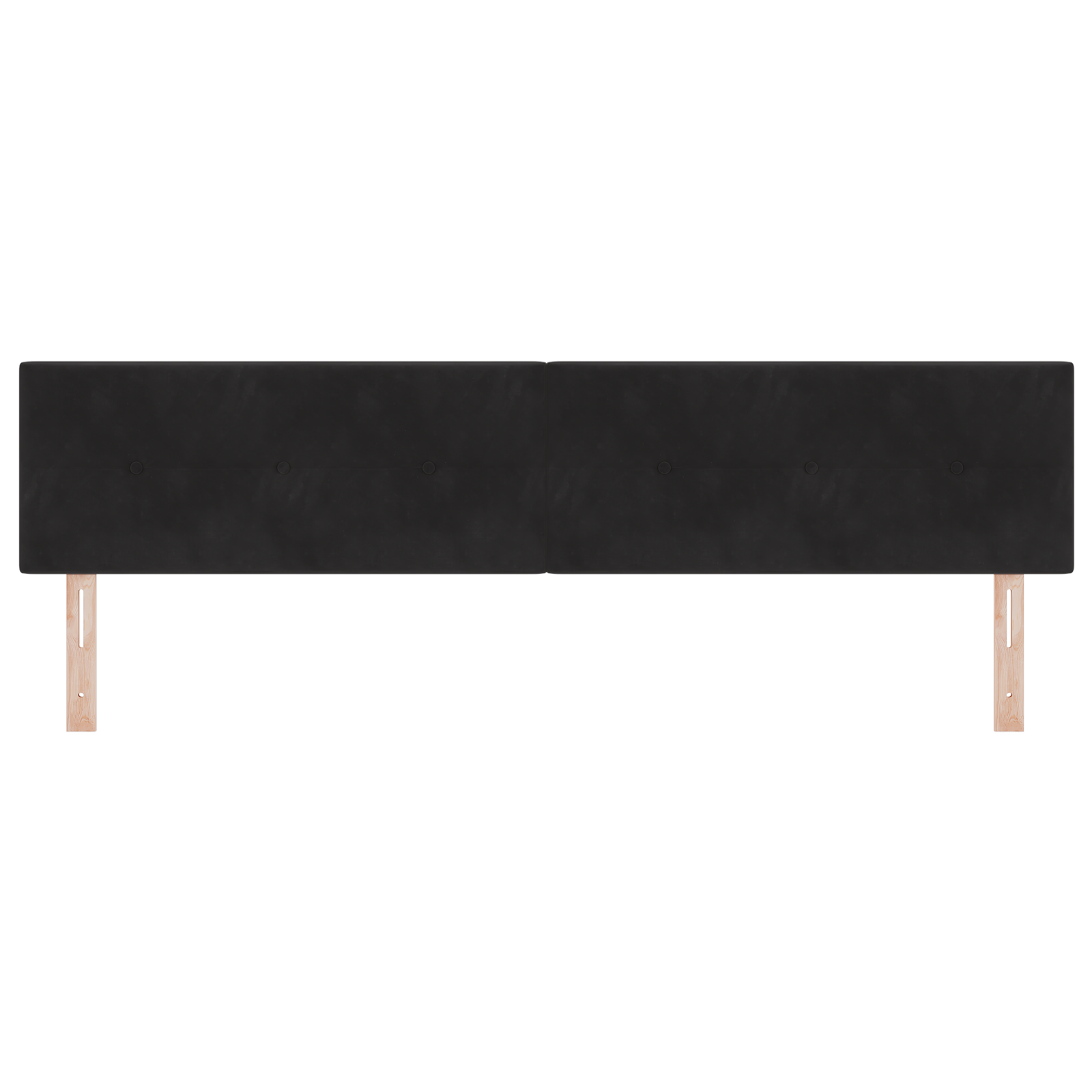 Headboard Button Tufted Black 200 cm Velvet - Image 3