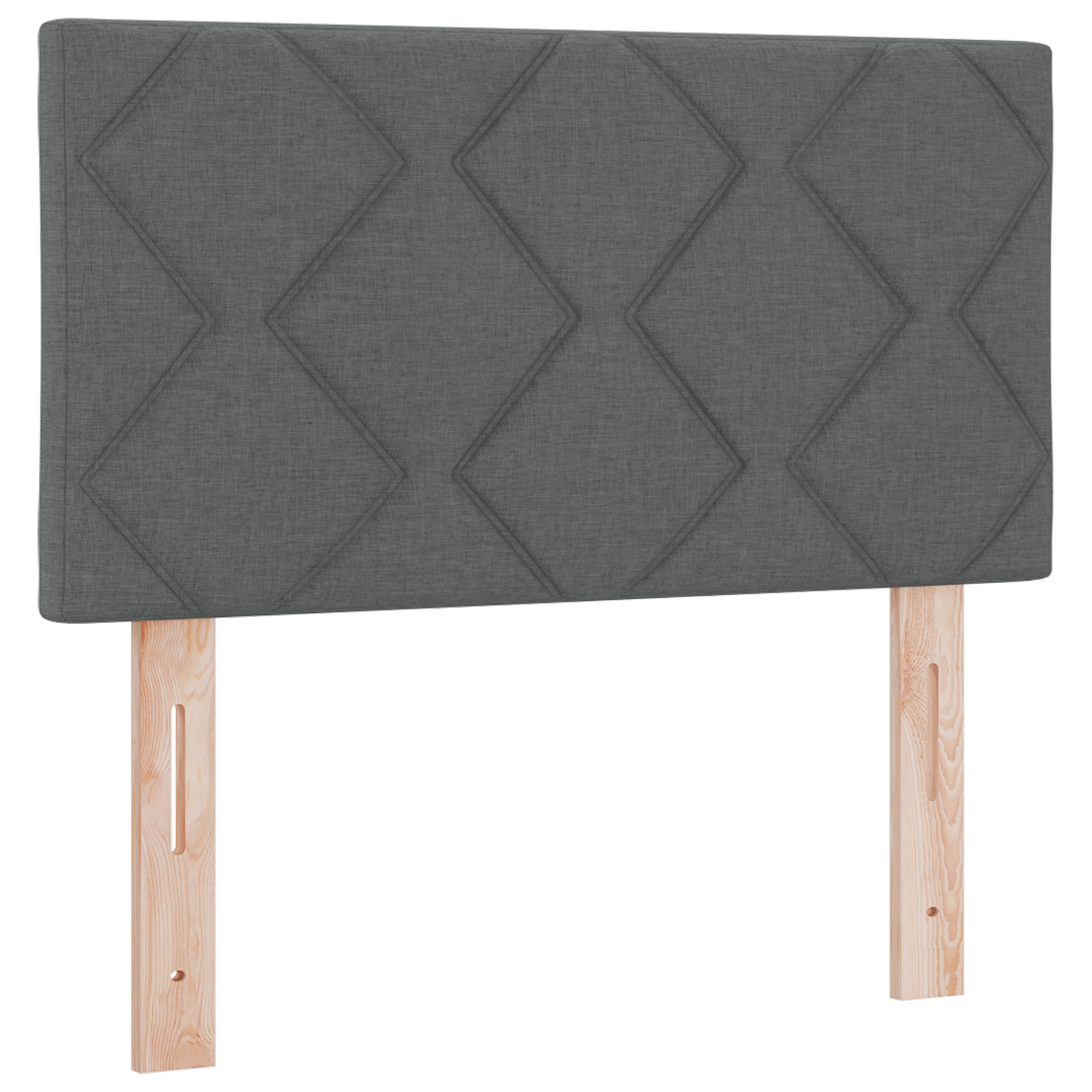 Headboard Diamond Blocks Design Dark Grey 80 cm Fabric - Image 2