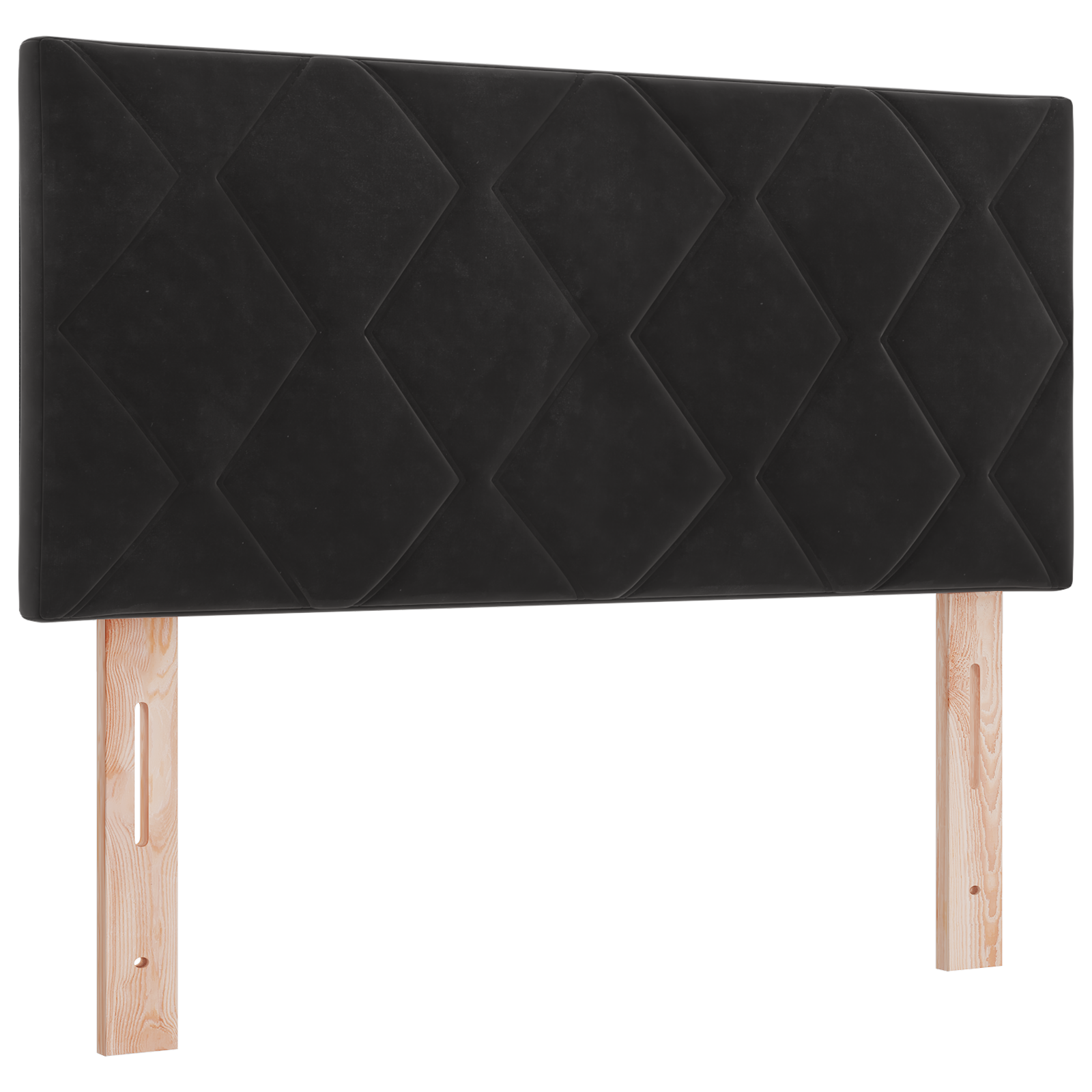 Thumbnail - vidaXL Schwarzes Samt-Kopfteil mit Diamantblock-Design – 100 cm