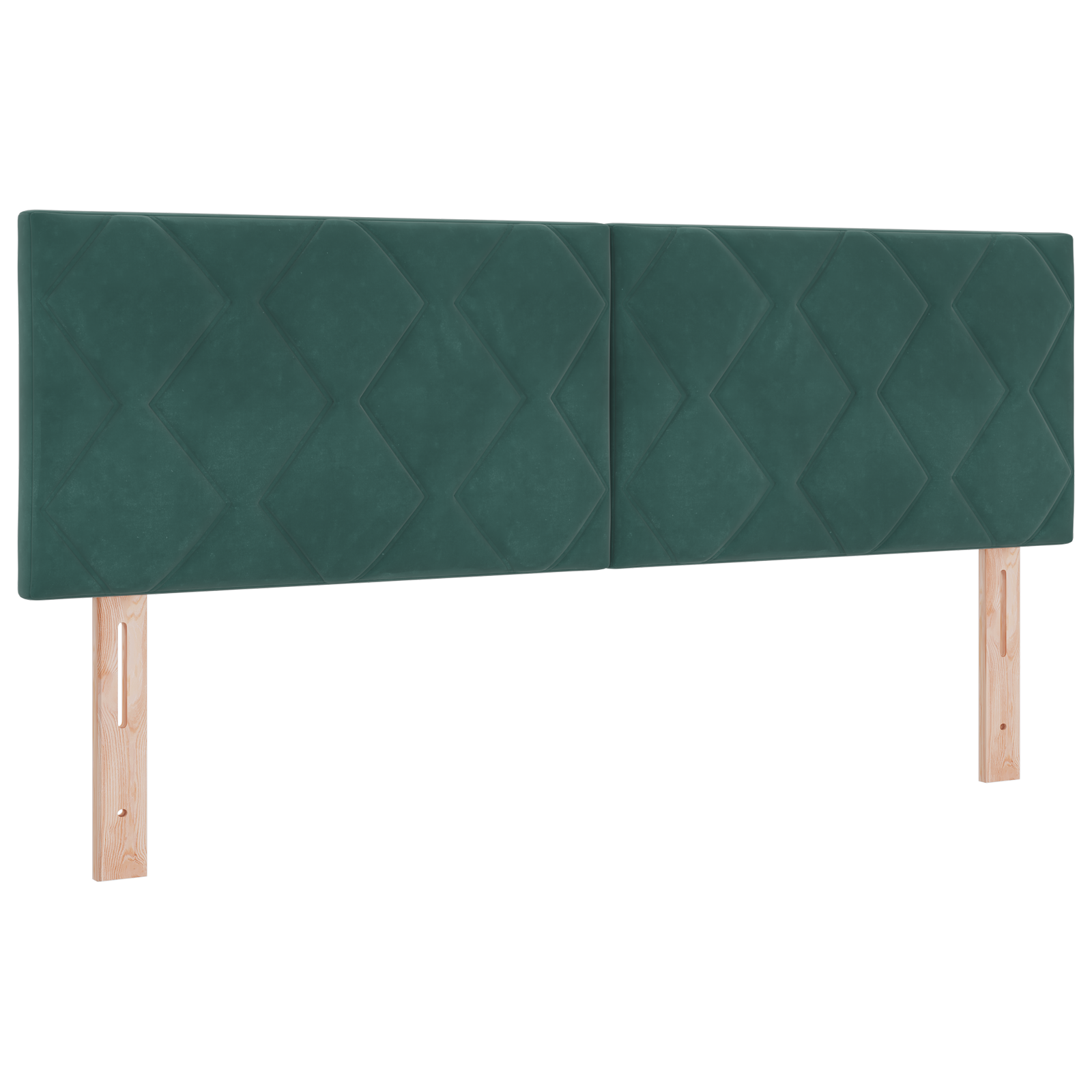 Thumbnail - vidaXL Kopfteil, Diamantblock-Design, dunkelgrün, 144 cm Samt