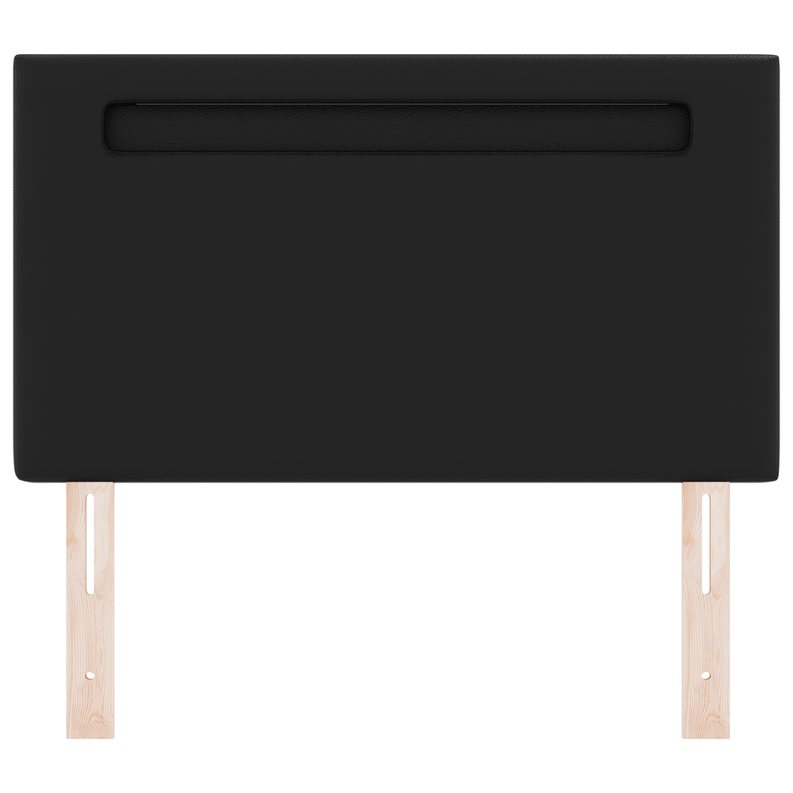 Headboard Plain Design Black 90 cm Faux Leather - Image 5
