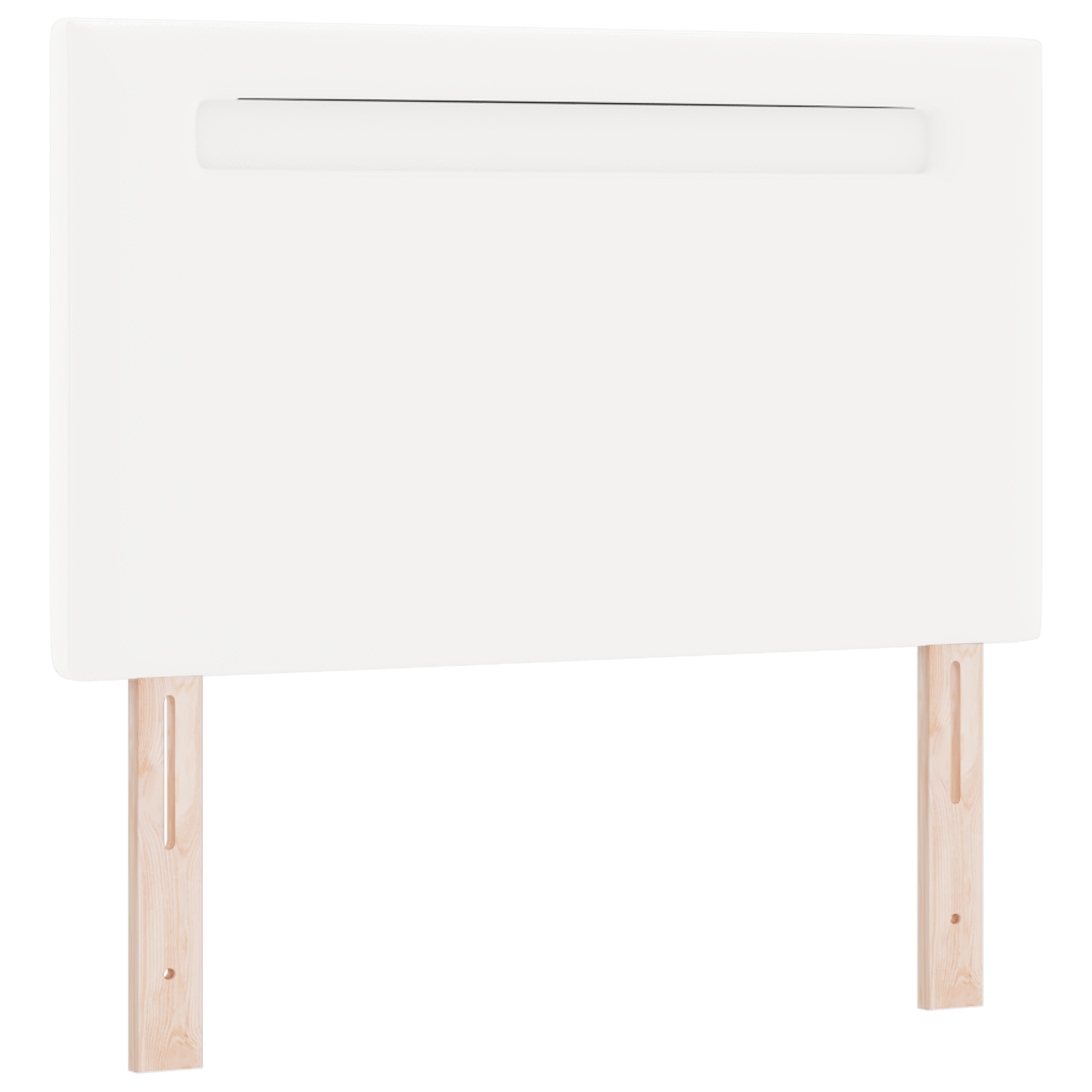 Headboard Plain Design Pure White 90 cm Faux Leather - Image 2
