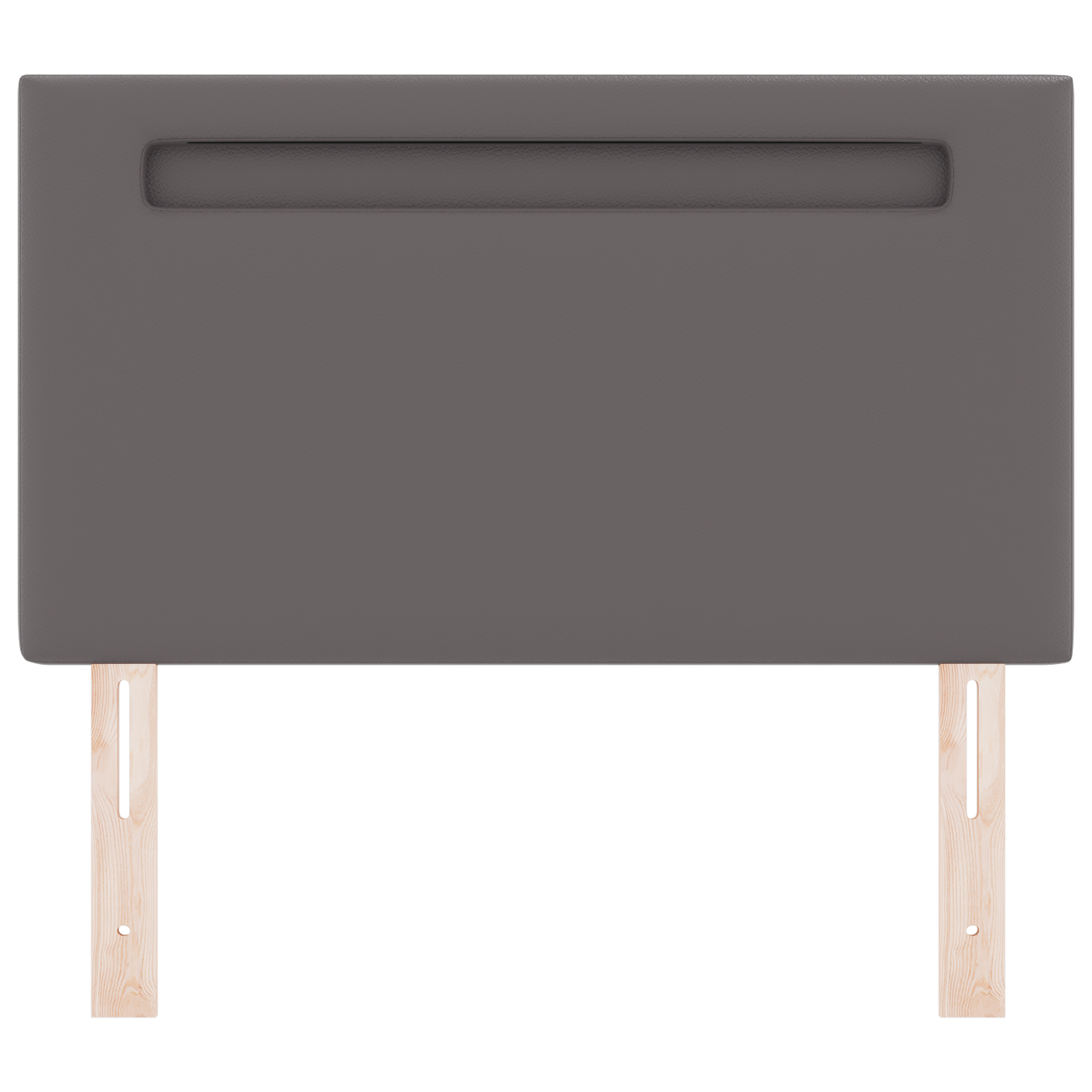 Headboard Plain Design Grey 100 cm Faux Leather - Image 5