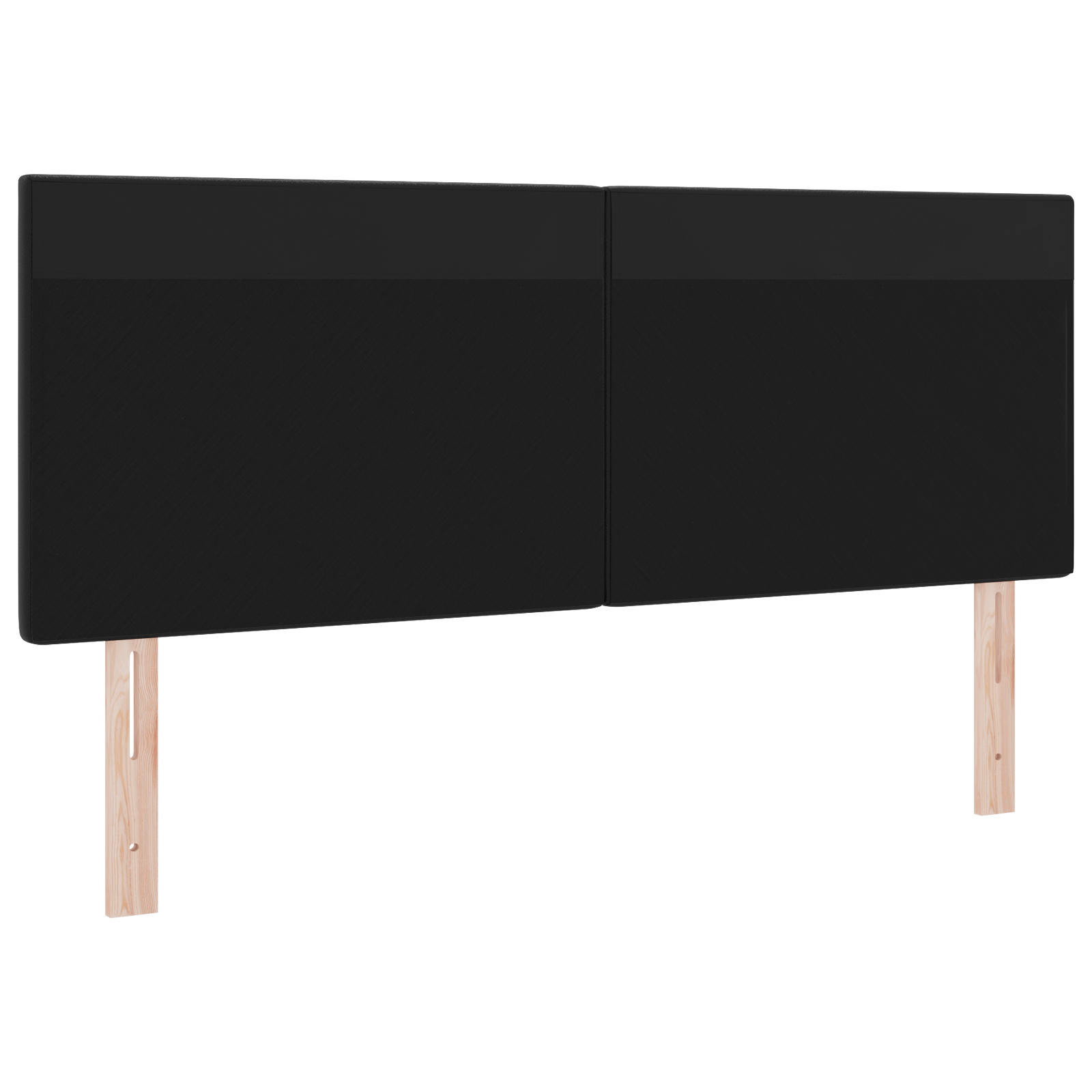 Headboard Plain Design Black 140 cm Faux Leather - Image 4